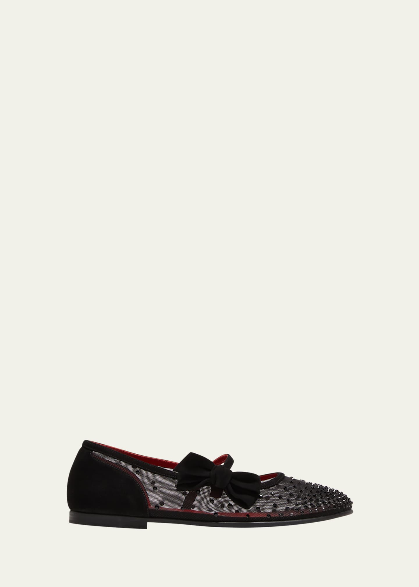 Christian Louboutin Girl s Melodie Strauss Embellished Ballerina Flats Toddlers Kids Bergdorf Goodman