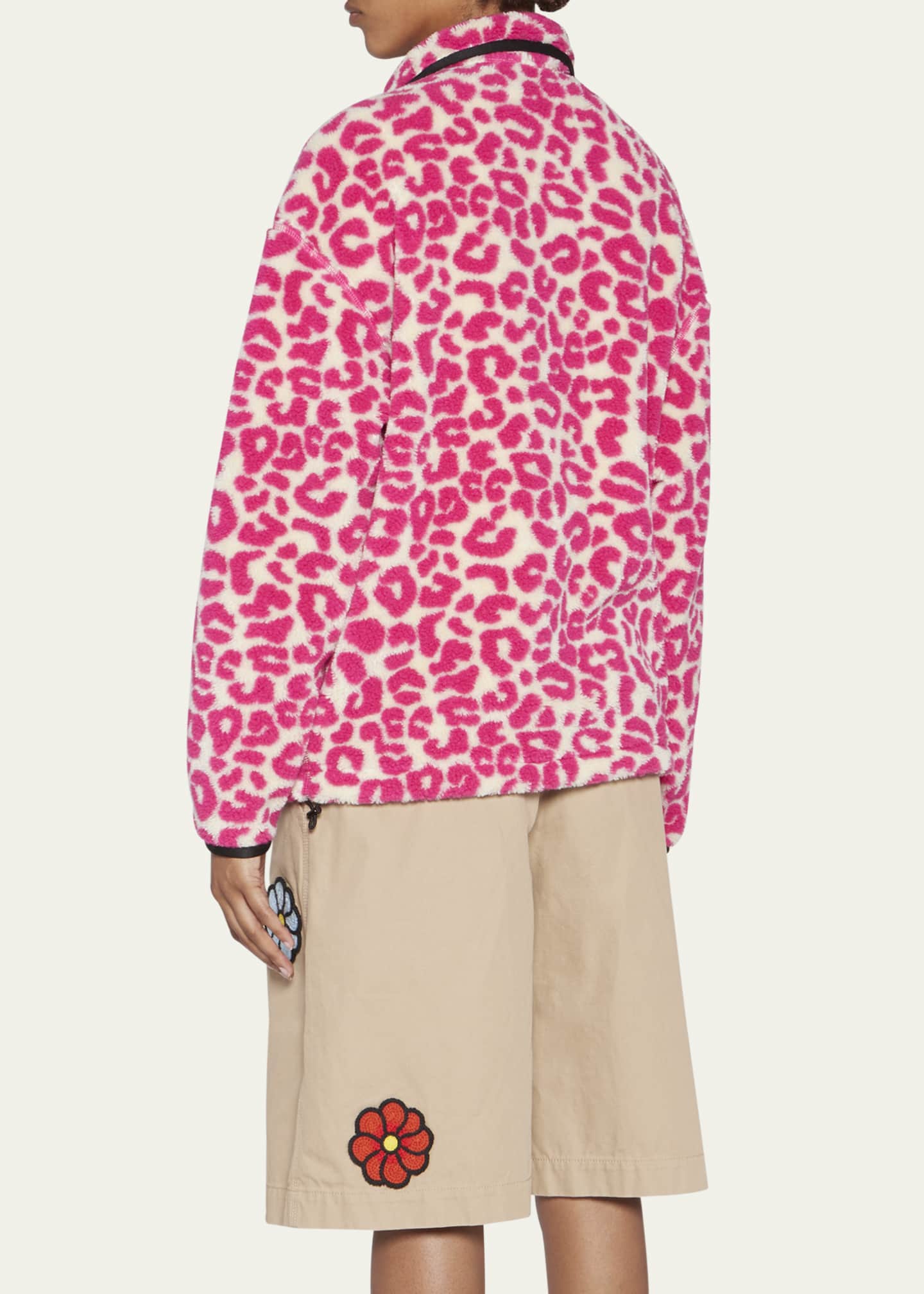 Moncler Genius X JW Anderson Cheetah Print Cardigan with Logo Detail