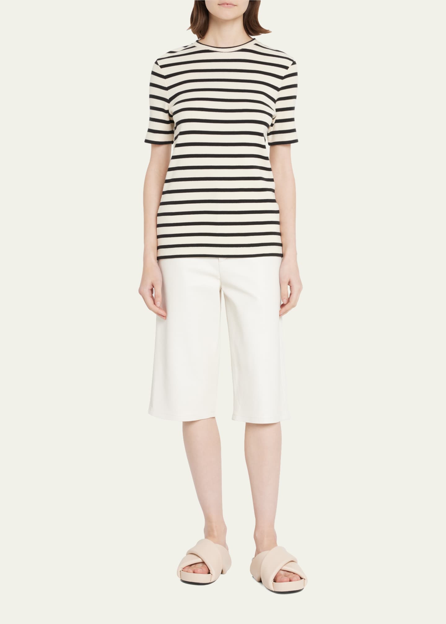 Jil Sander Padded Napa Crisscross Slide Sandals