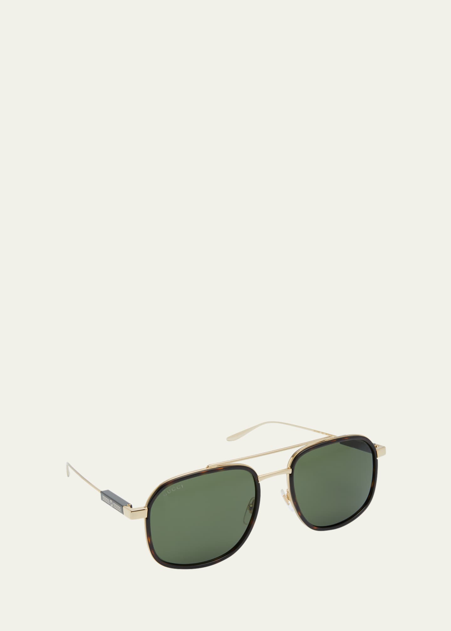 Gucci Men s Back To Web Metal Square Sunglasses Bergdorf Goodman