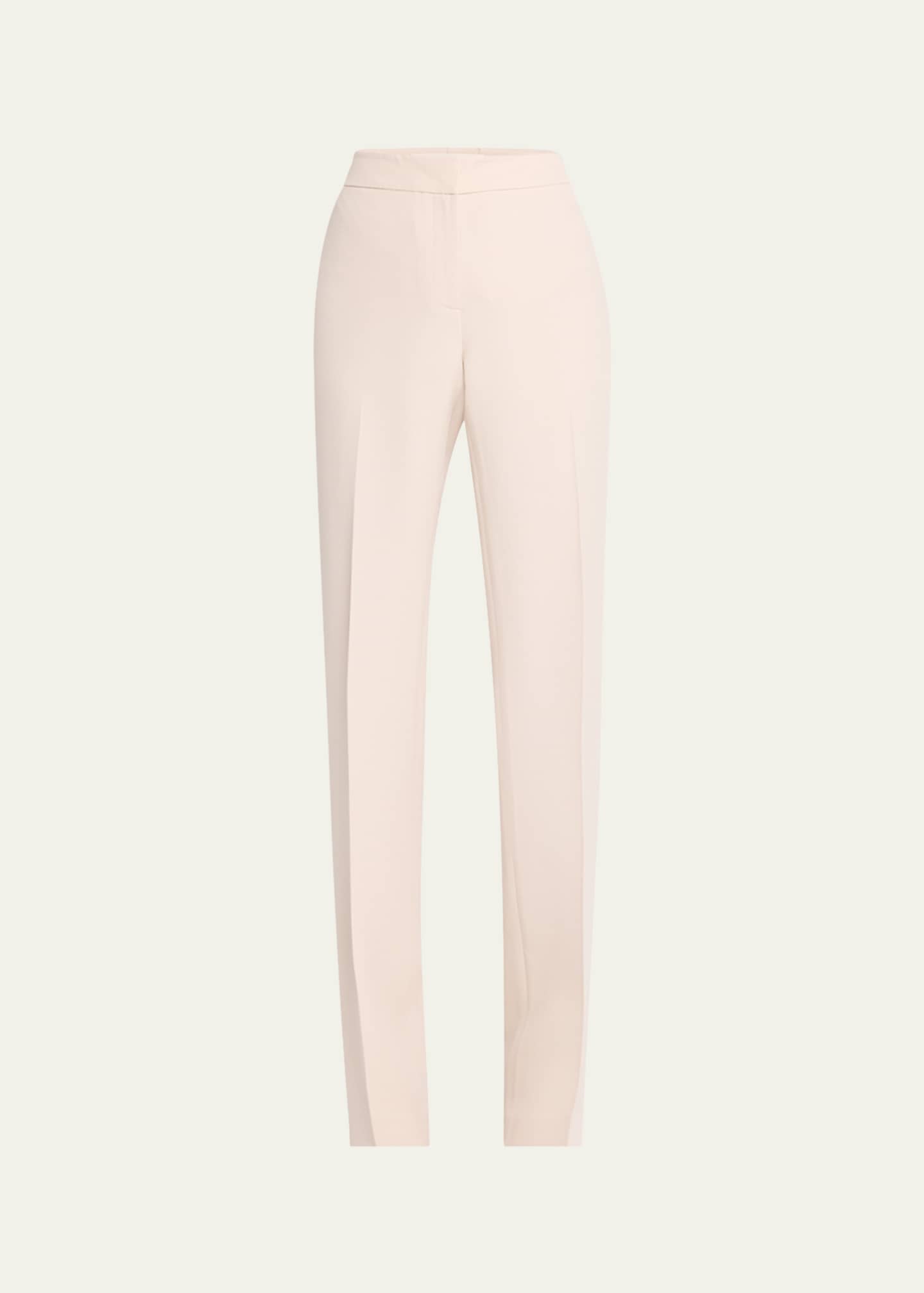 Lafayette 148 New York Barrow Straight-Leg Wool-Silk Pants Image 1 of 5