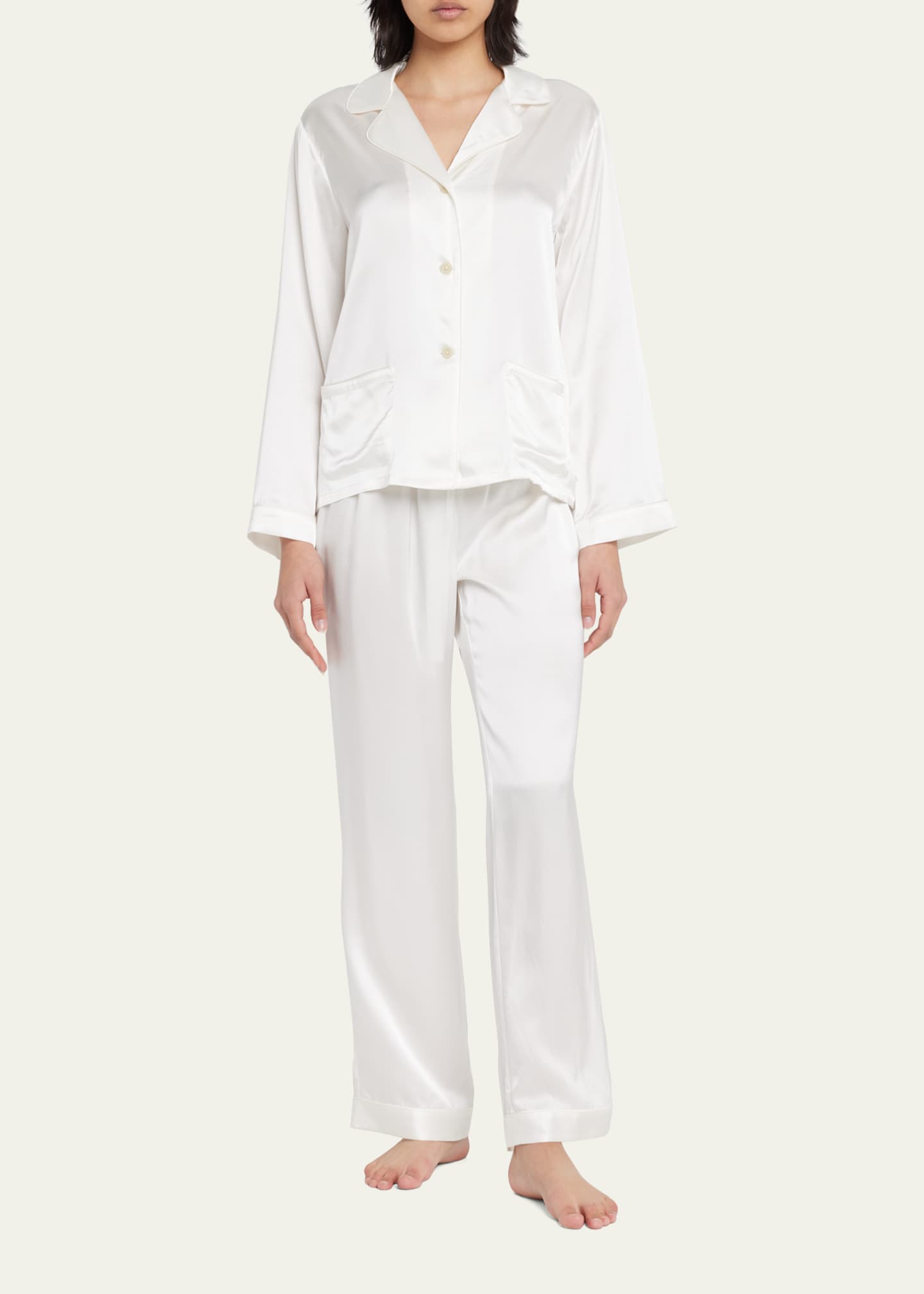 Morgan Lane Jane Chantal Silk Pajama Set - Bergdorf Goodman