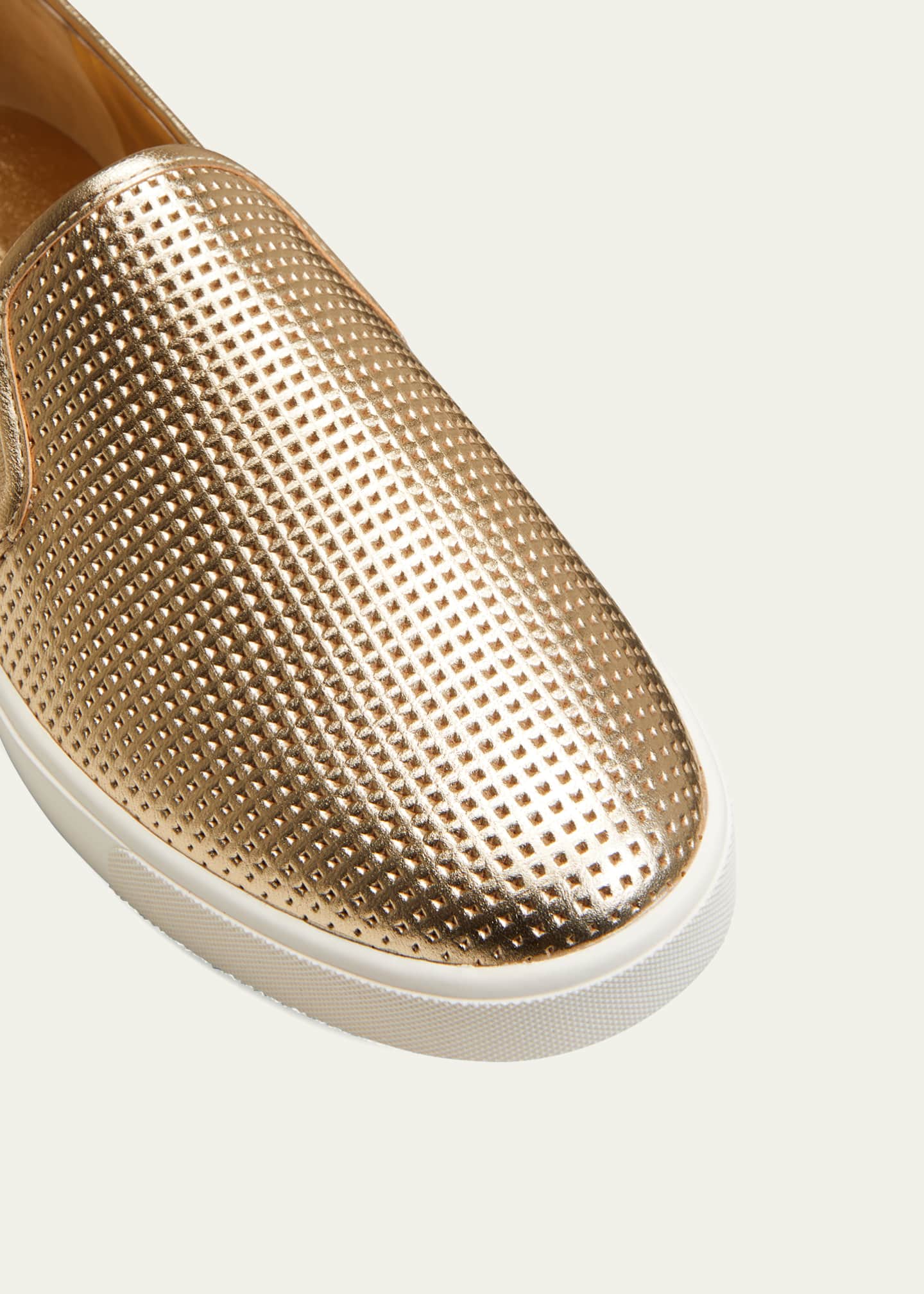 Gold slip on sneakers discount