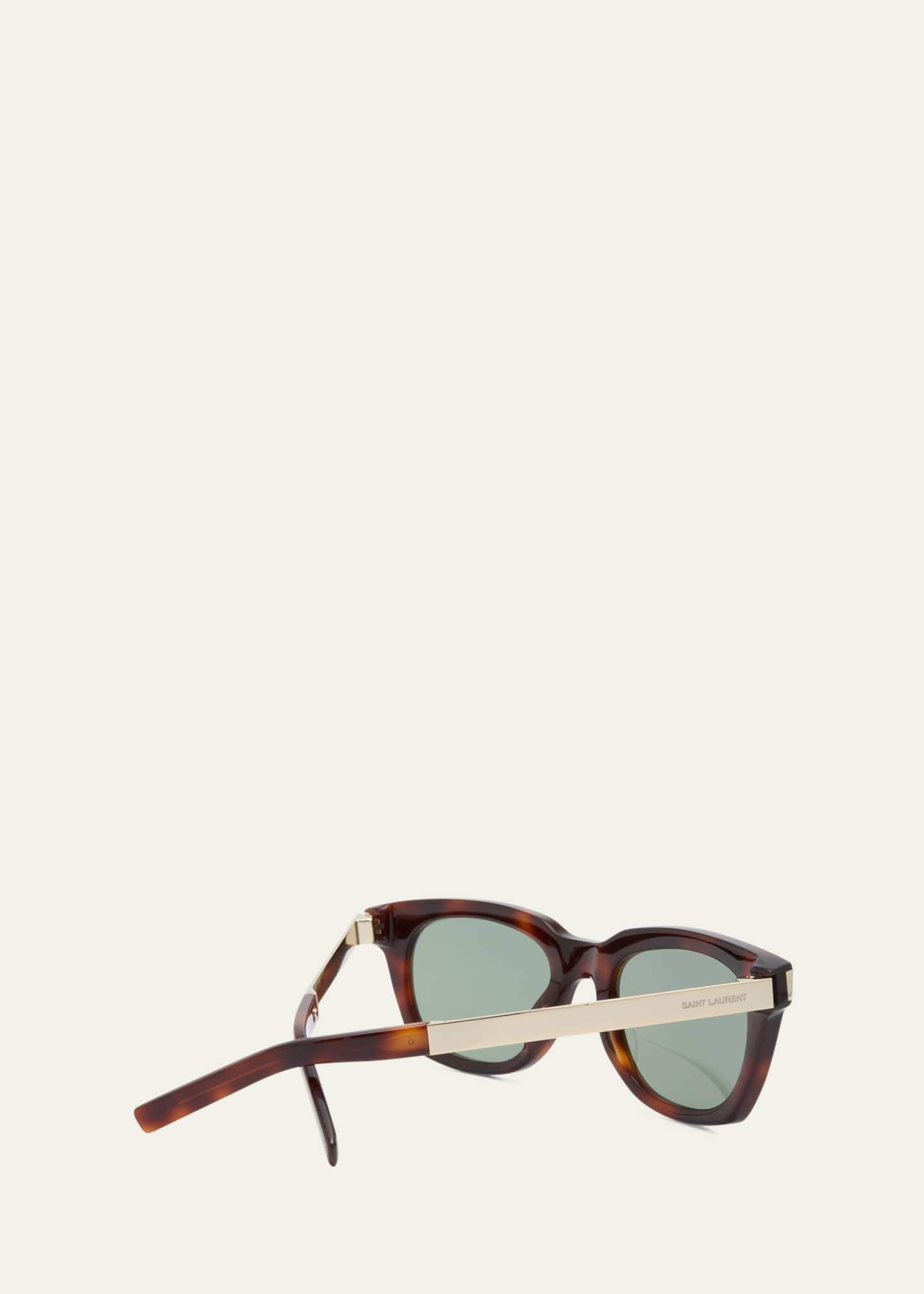 Saint Laurent Men's Combi Acetate Rectangle Sunglasses Image 3 of 4
