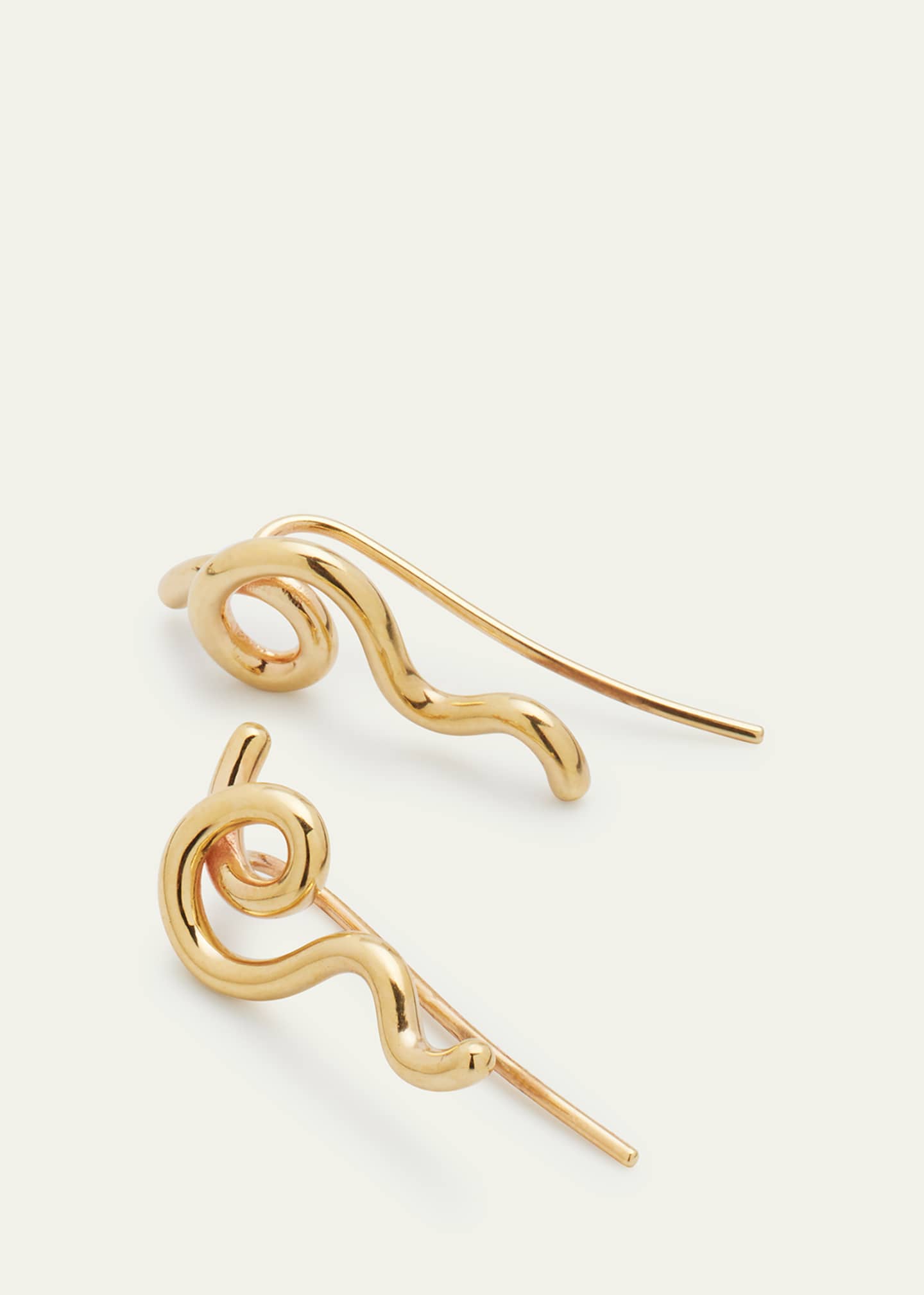 Bea Bongiasca 9K Yellow Gold Wow Mini Climber Earrings Image 3 of 4