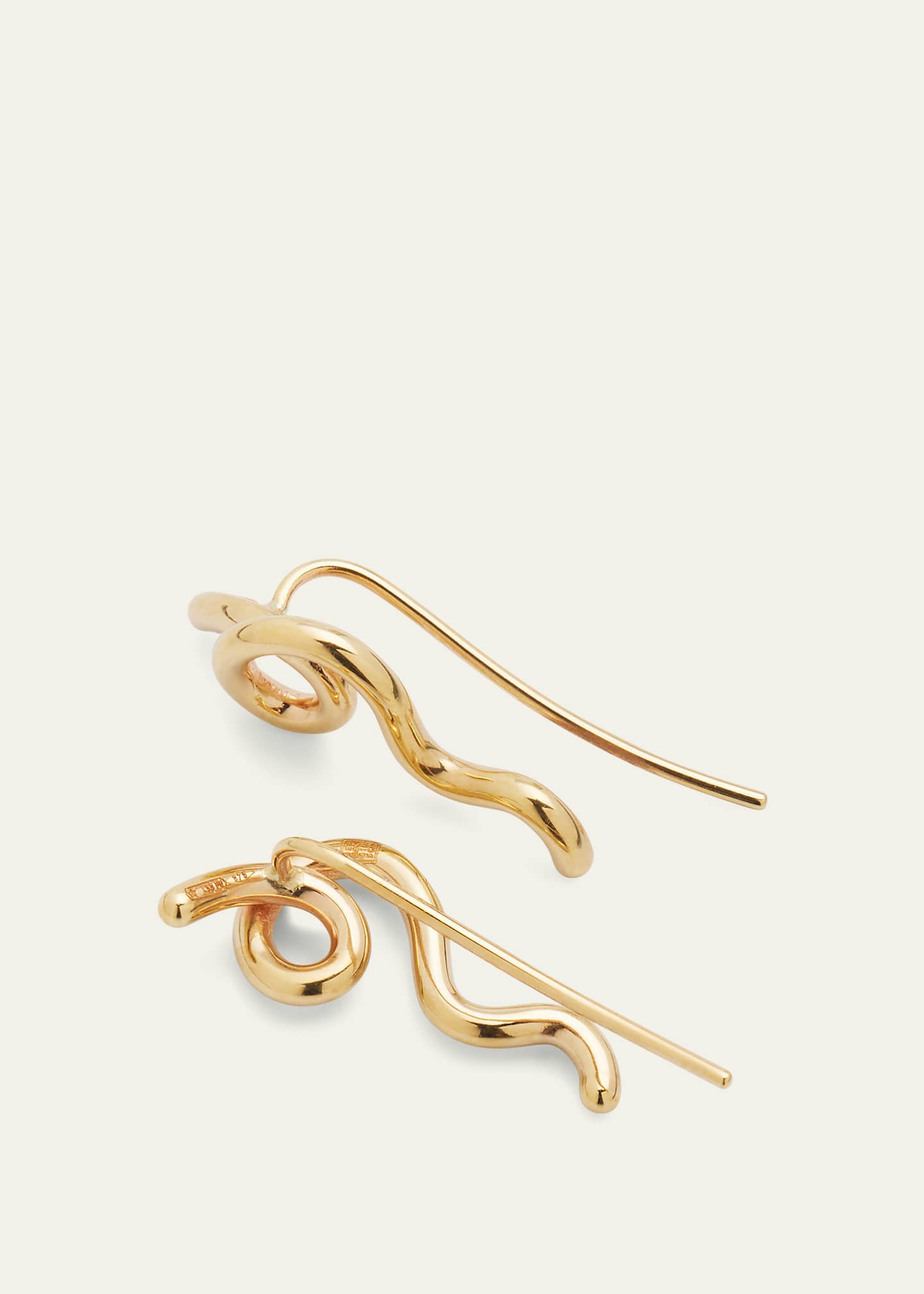 Bea Bongiasca 9K Yellow Gold Wow Mini Climber Earrings Image 4 of 4
