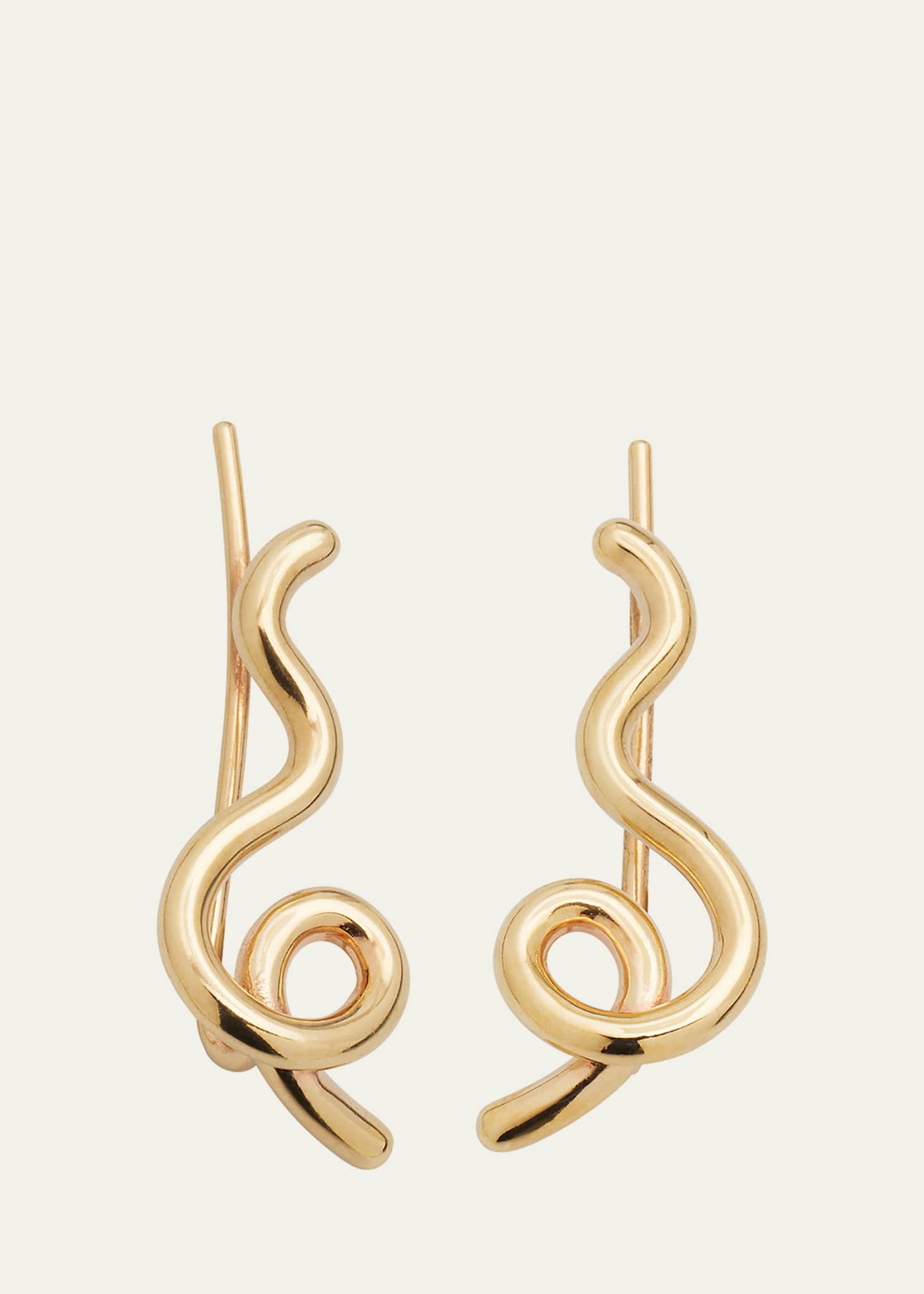Bea Bongiasca 9K Yellow Gold Wow Mini Climber Earrings Image 1 of 4