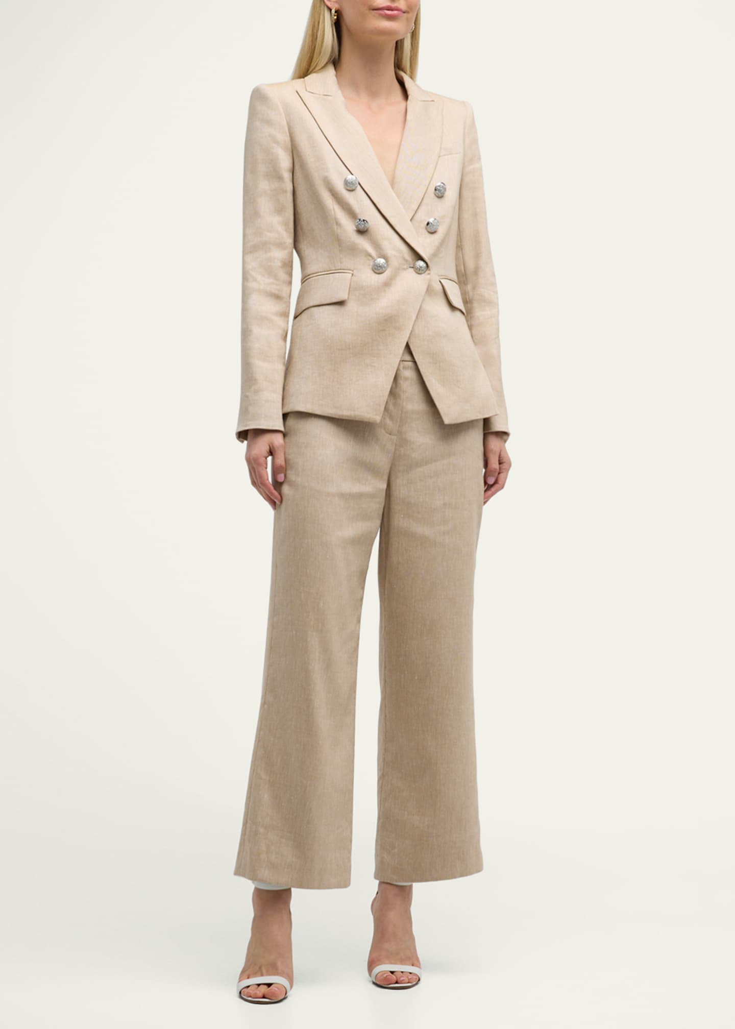 Veronica Beard Aubrie Linen Pants - Bergdorf Goodman