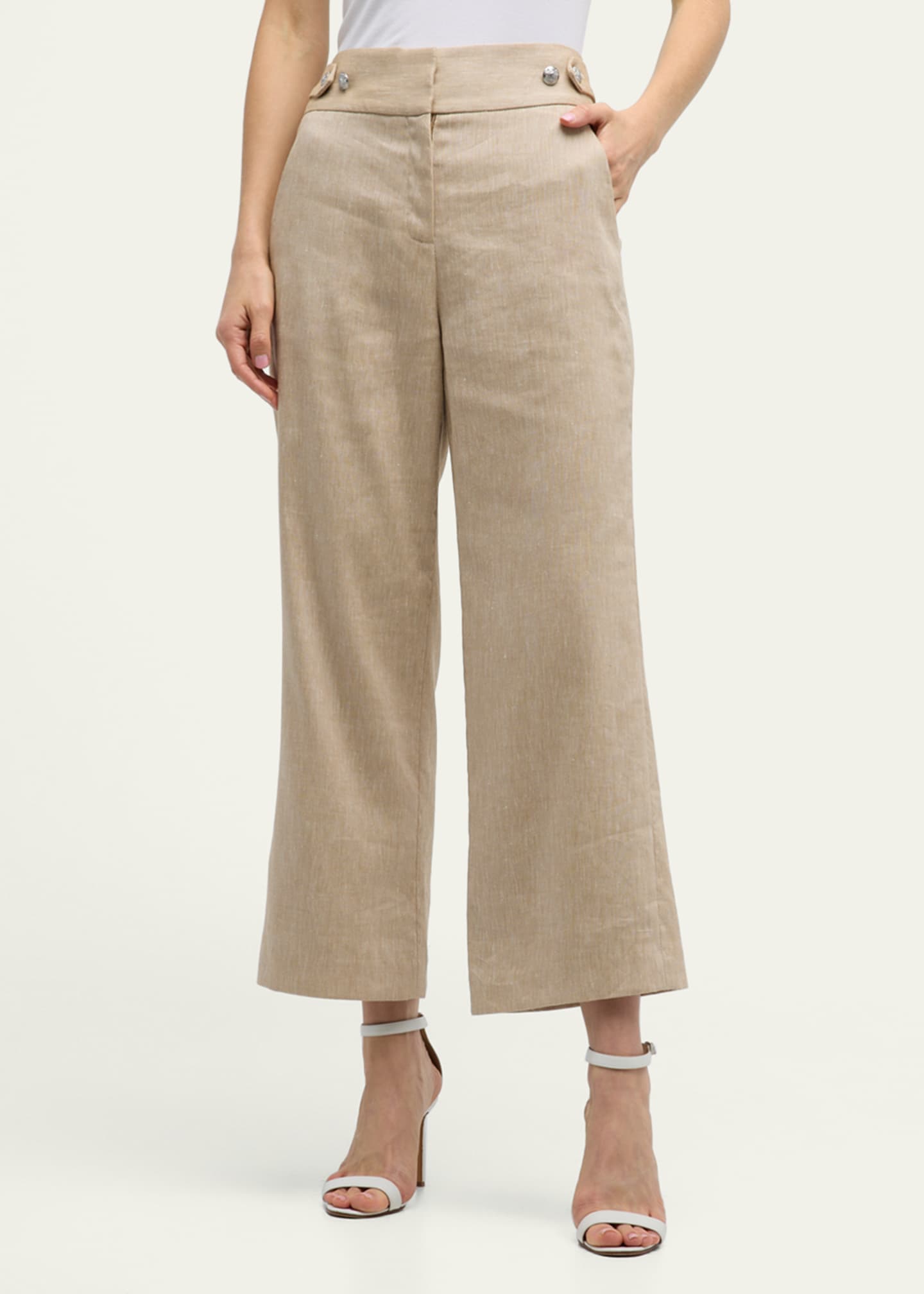 Veronica Beard Aubrie Linen Pants Image 4 of 5