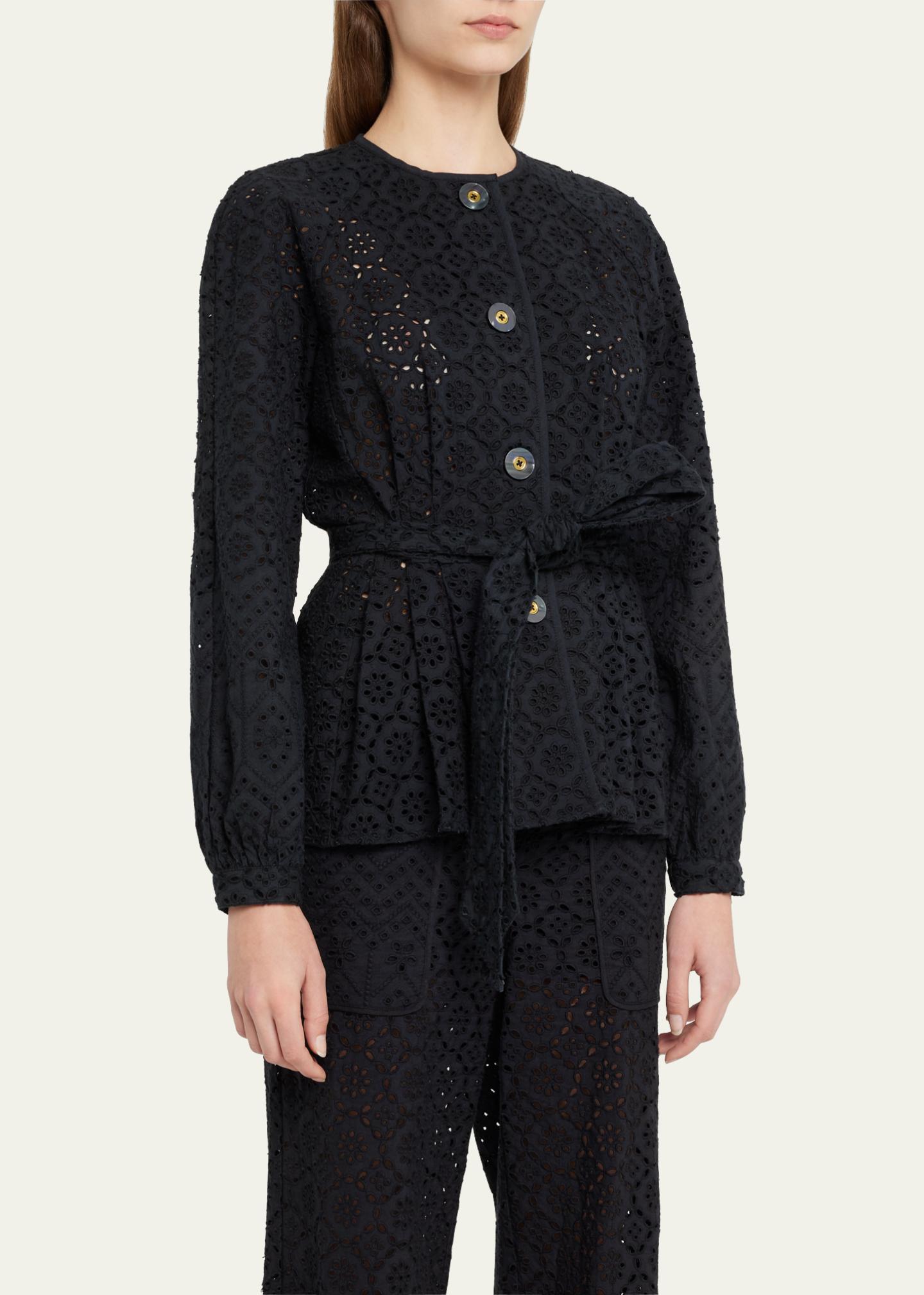 Veronica Beard Kapnos Eyelet Jacket - Bergdorf Goodman