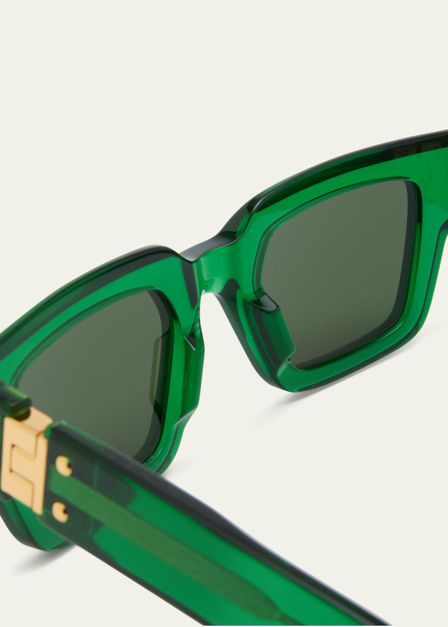 Bottega Veneta Hinge Acetate Square Sunglasses Bottega Veneta Hinge square sunglasses Bottega Veneta main image 3