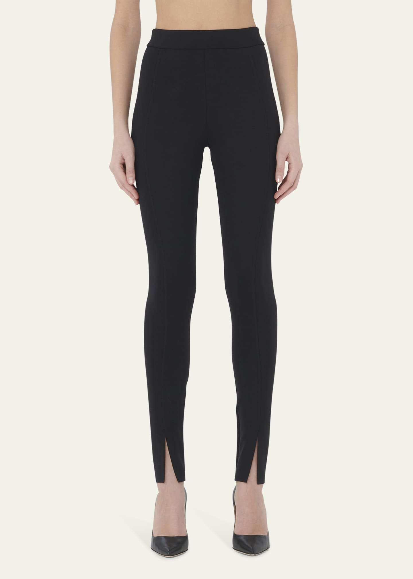 Wolford Midnight Grace Front-Slit Jersey Leggings