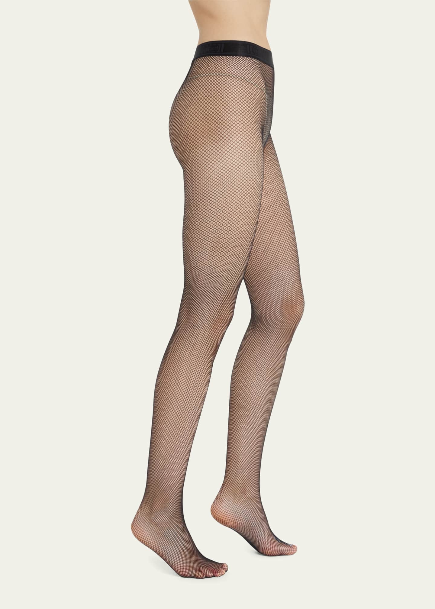 Women in fishnet tights sales