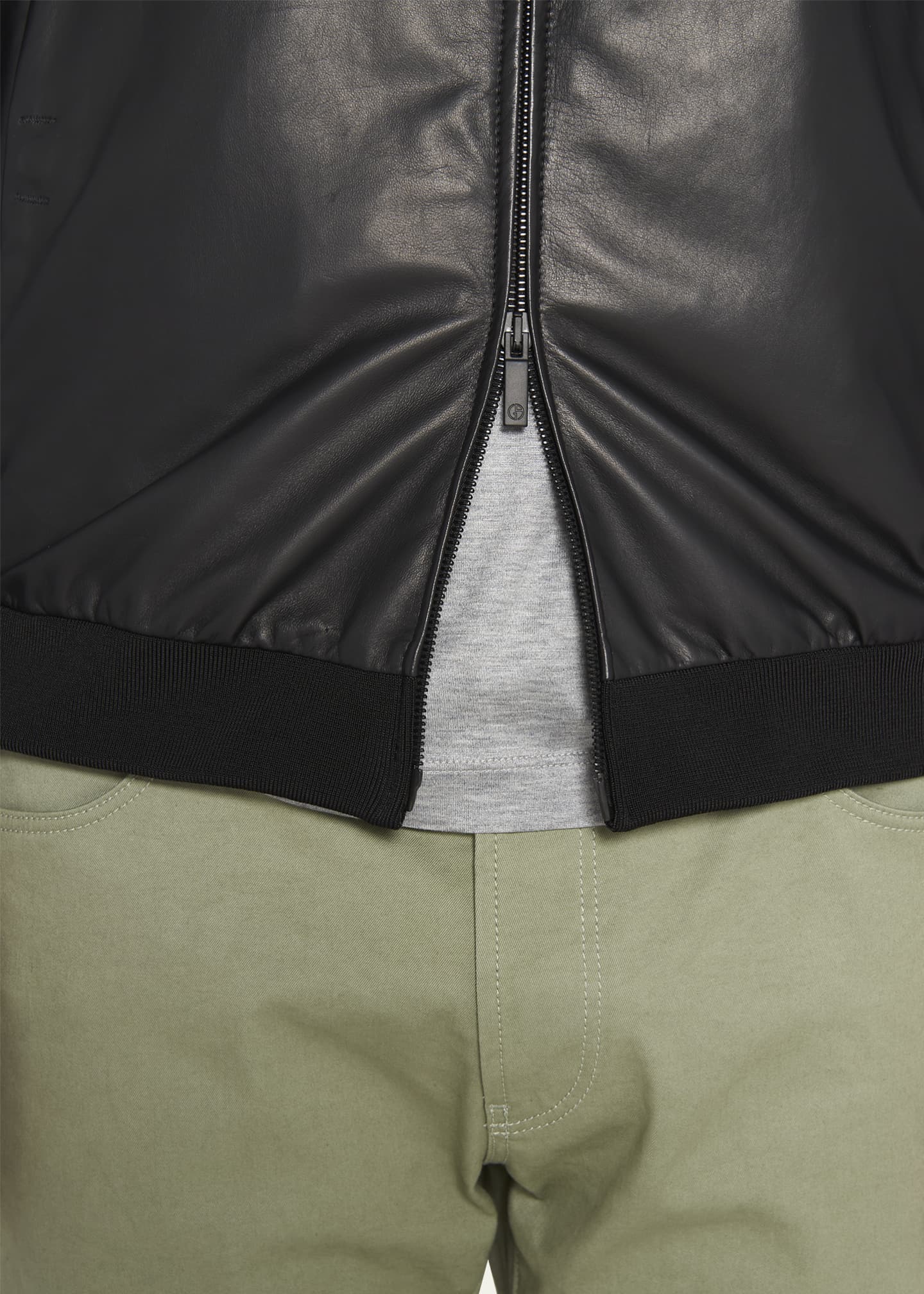 Eik De Alpen eetlust Giorgio Armani Men's Lambskin Leather Jacket - Bergdorf Goodman