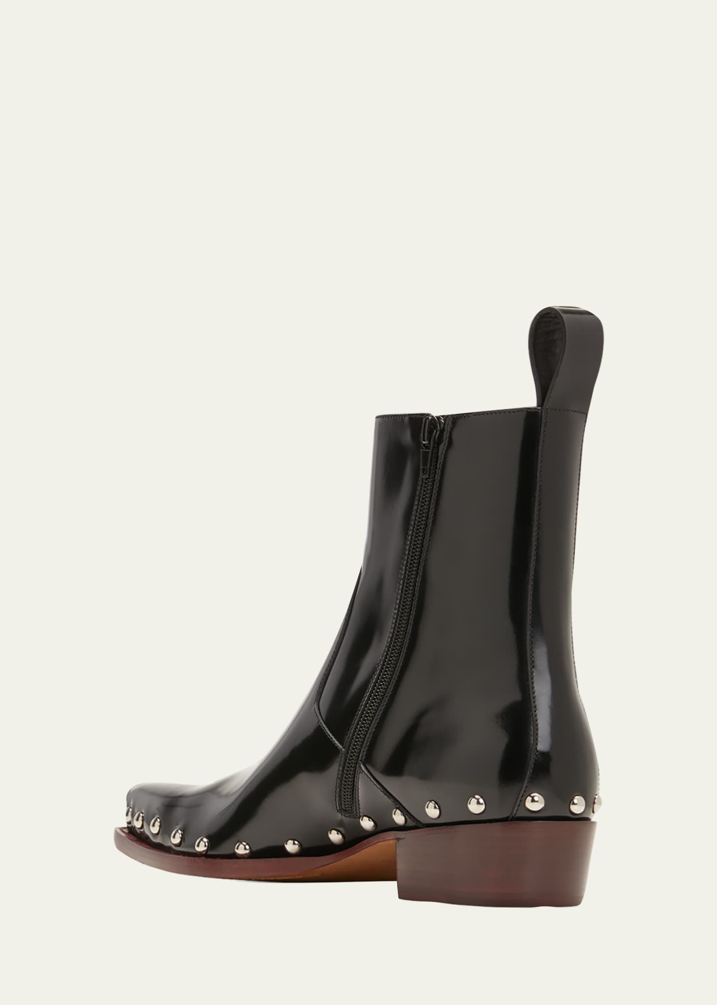Studded leather boots best sale