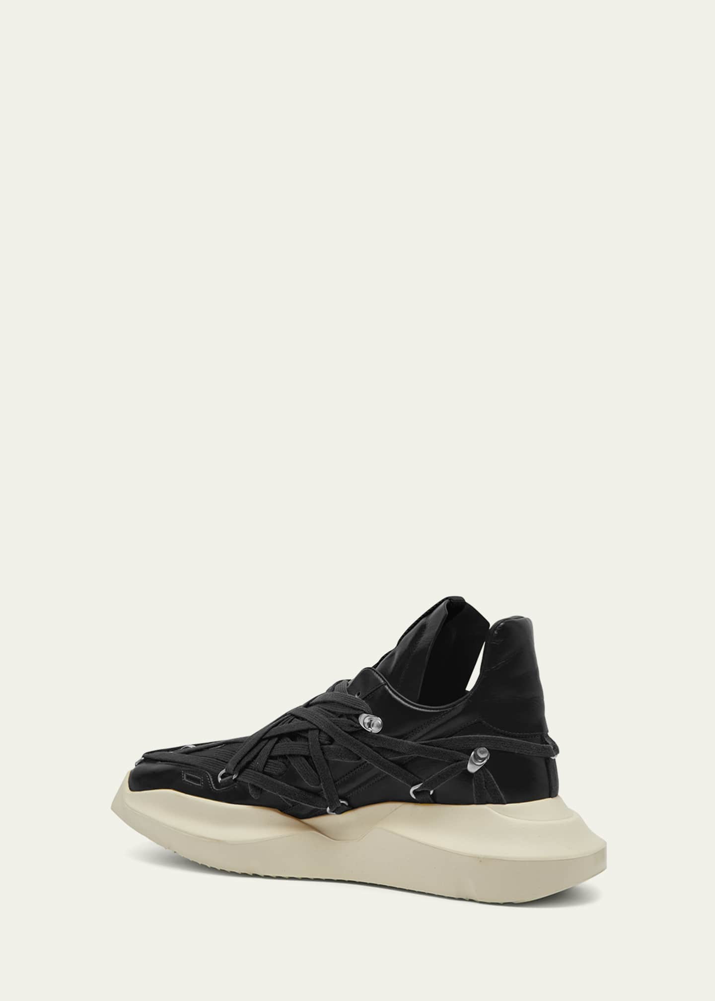 Rick Owens Men's Megalace Runner Leather High-Top Sneakers - Bergdorf ...