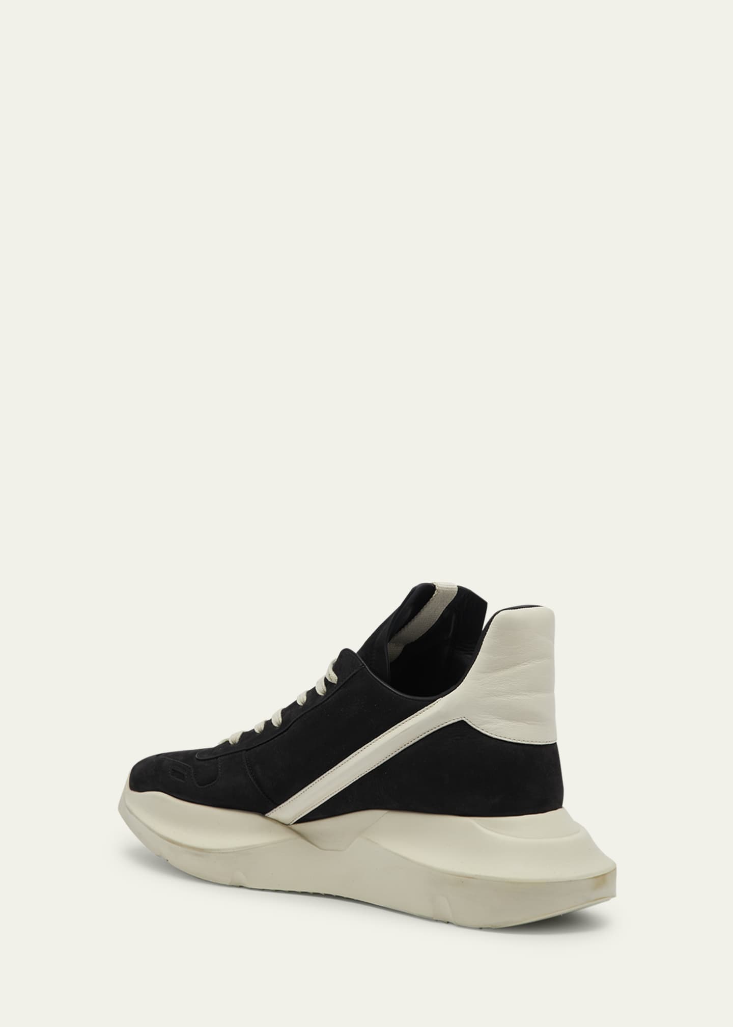 Rick Owens Men's Leather Geth Runner High-Top Sneakers