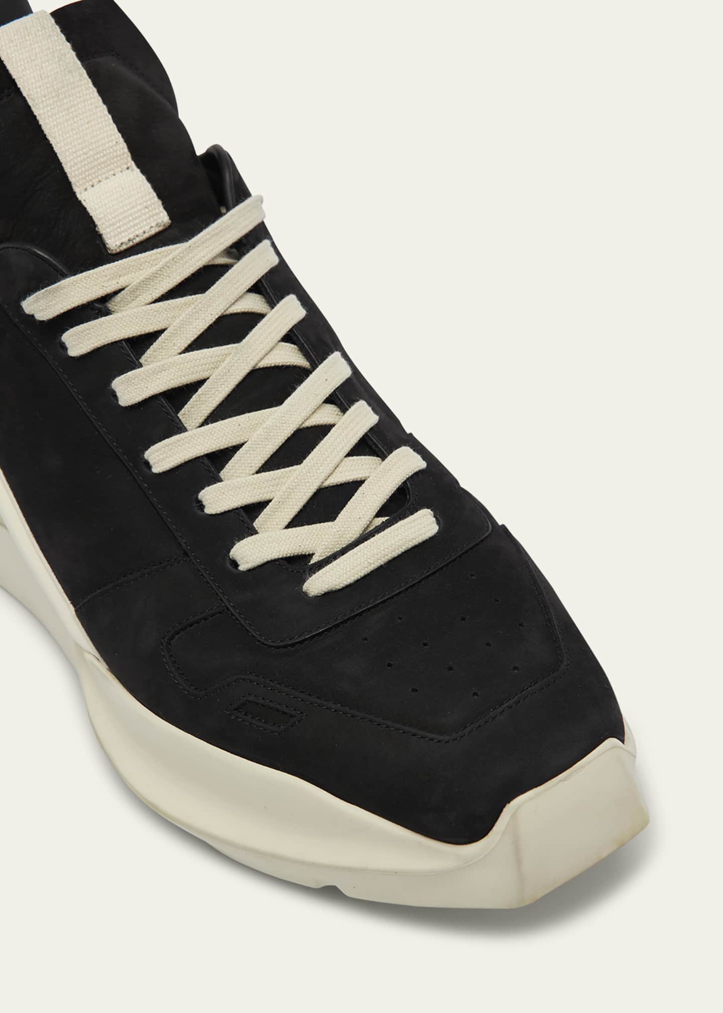 Rick Owens GETH RUNNER geobasket Black Ramones Sneakers