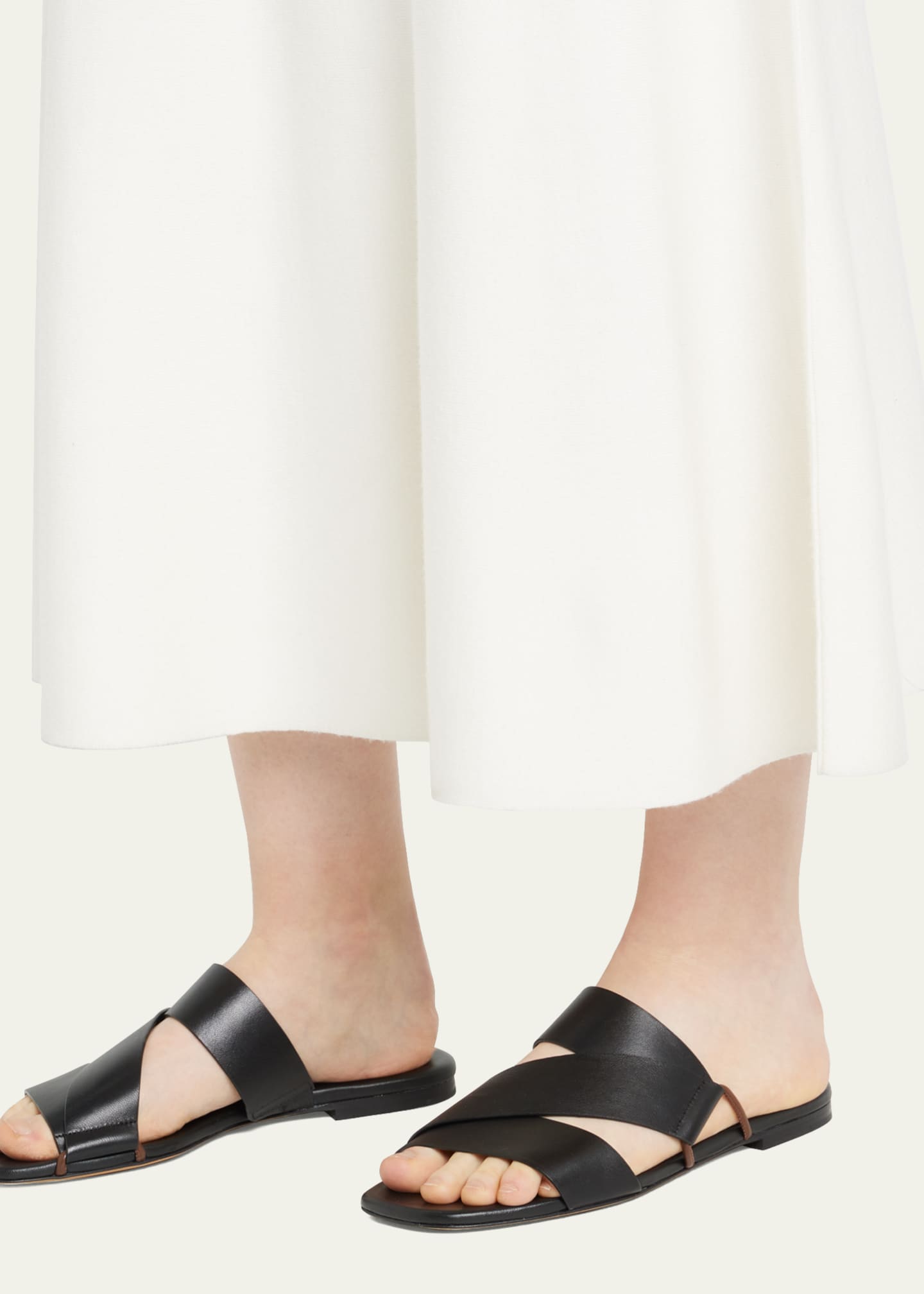 Vince Dylan Asymmetrical Leather Flat Sandals - Bergdorf Goodman