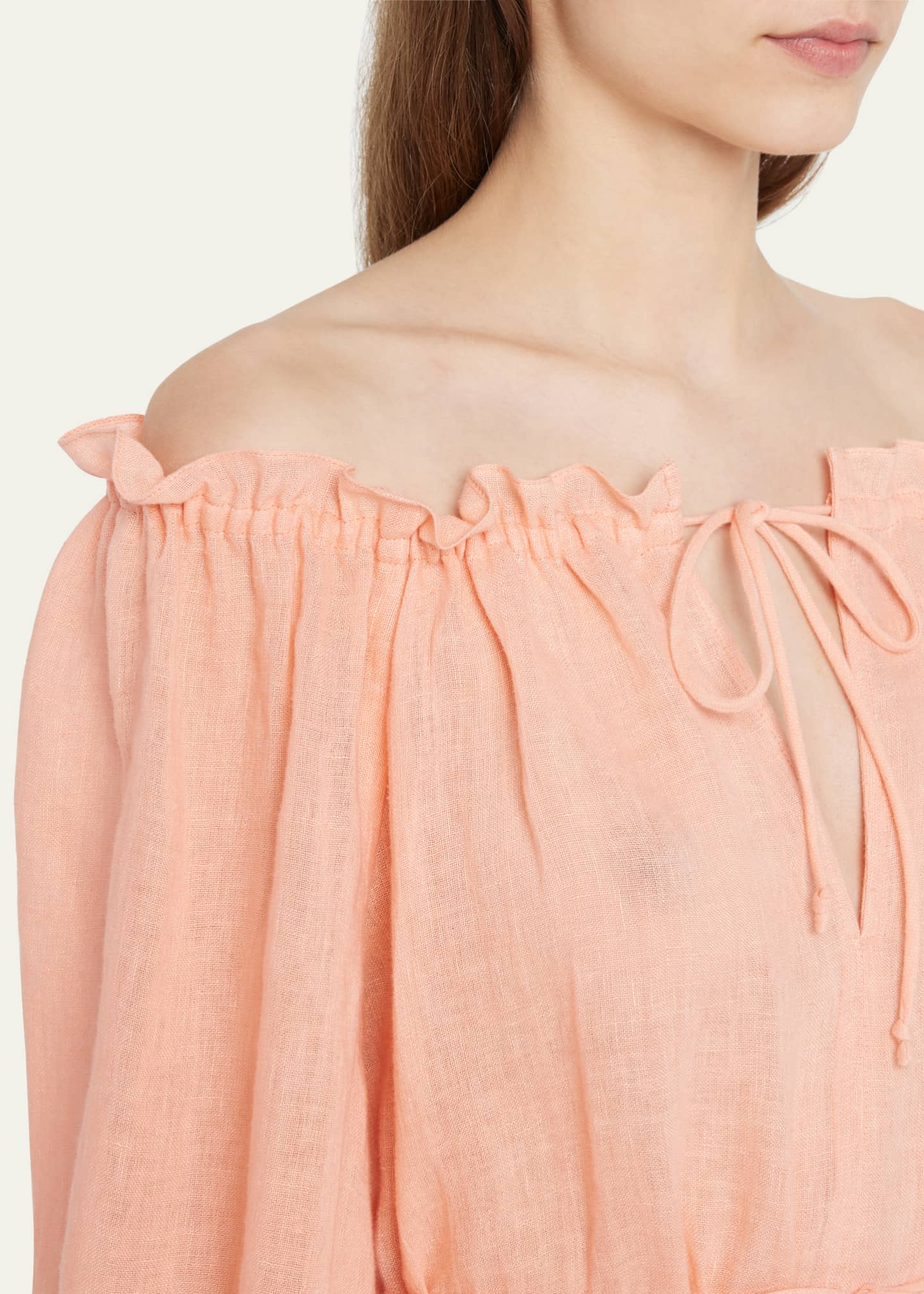 Three Graces London Sorrell Linen-Blend Mini Dress Image 5 of 5