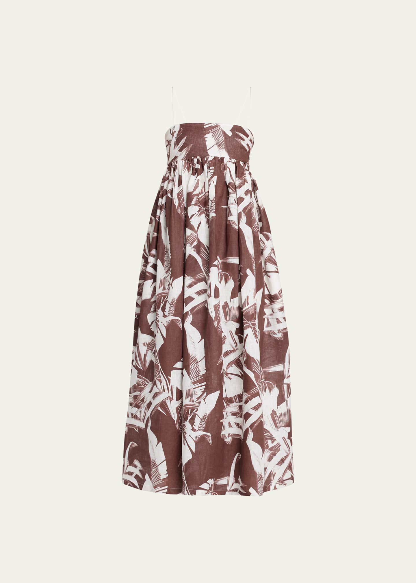 Three Graces London Katie Linen Midi Dress Image 1 of 5