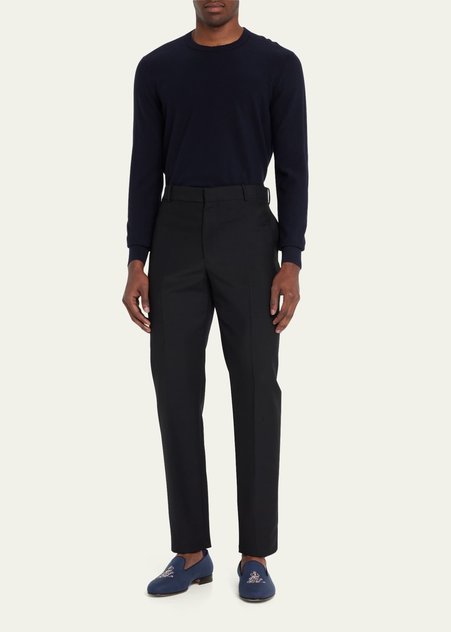 Ralph Lauren Purple Label Men's Alonzo RLCrest Smoking Slippers