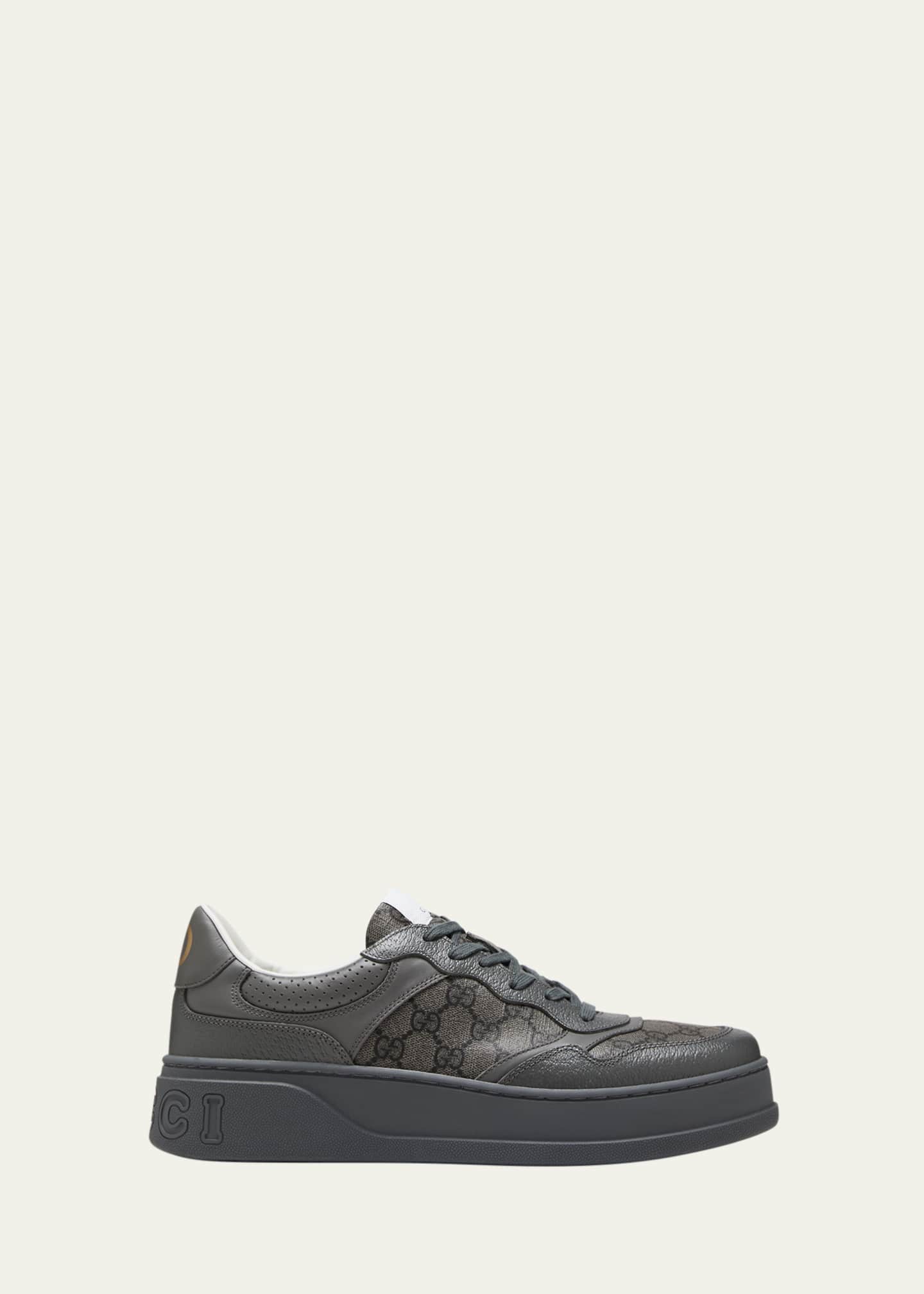 Gucci Men's Chunky B Low-top Sneakers - Grey Black - Size 11