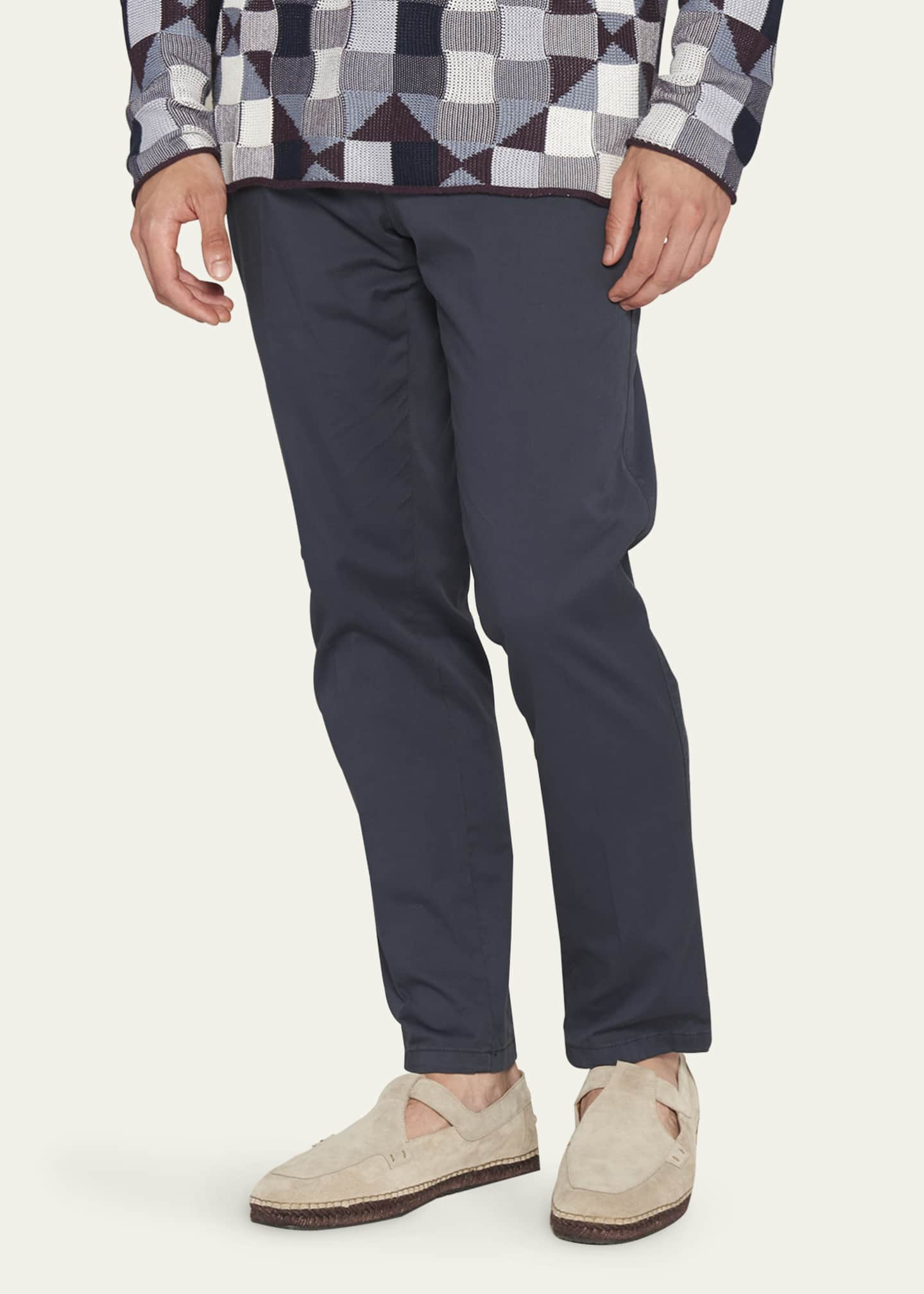 Giorgio Armani Men's Cotton-Stretch Straight Leg Pants - Bergdorf Goodman