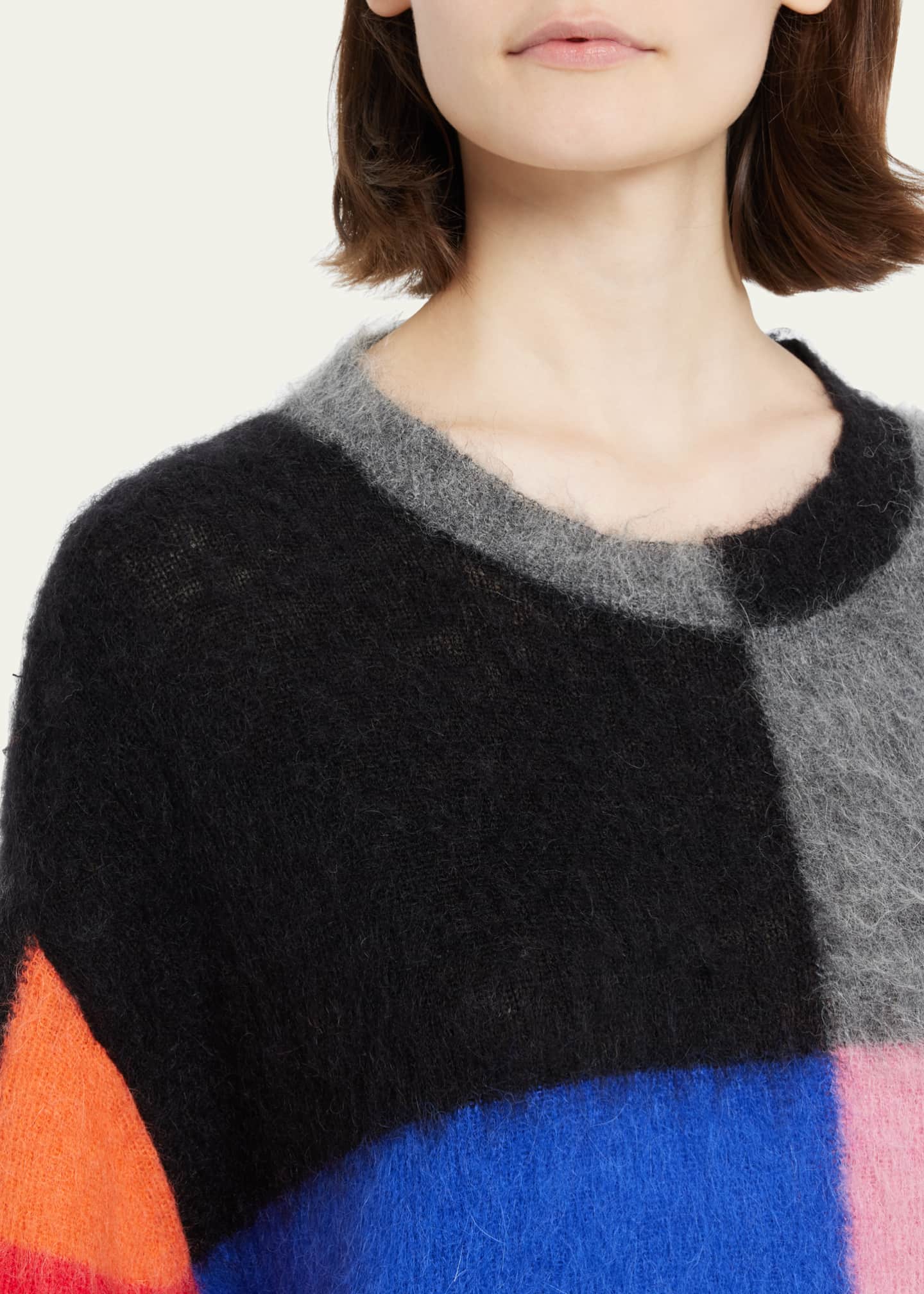 ZANKOV Philippe Colorblock Mohair Sweater - Bergdorf Goodman