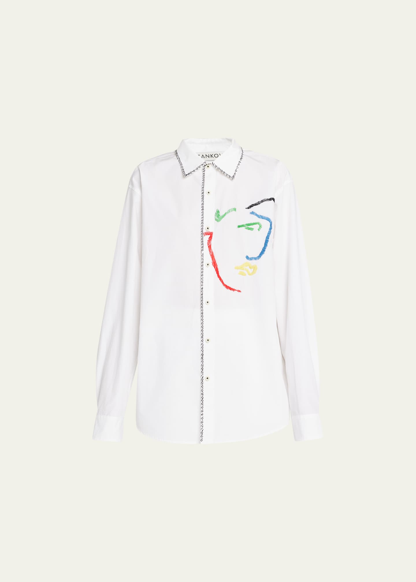 ZANKOV Michel Hand-Stitched Poplin Shirt - Bergdorf Goodman