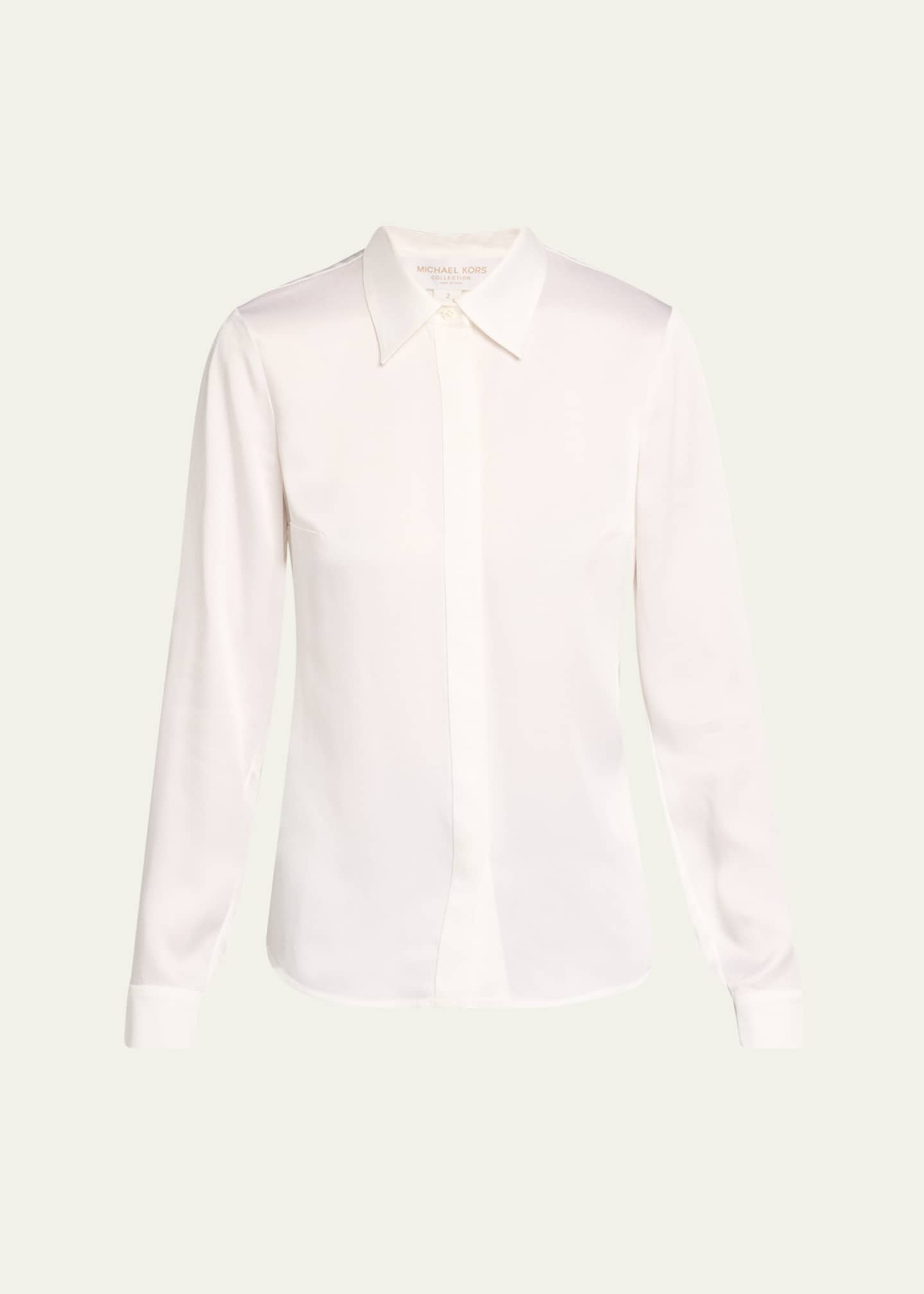 Michael Kors Collection Hansen Charmeuse Button-Front Shirt - Bergdorf  Goodman