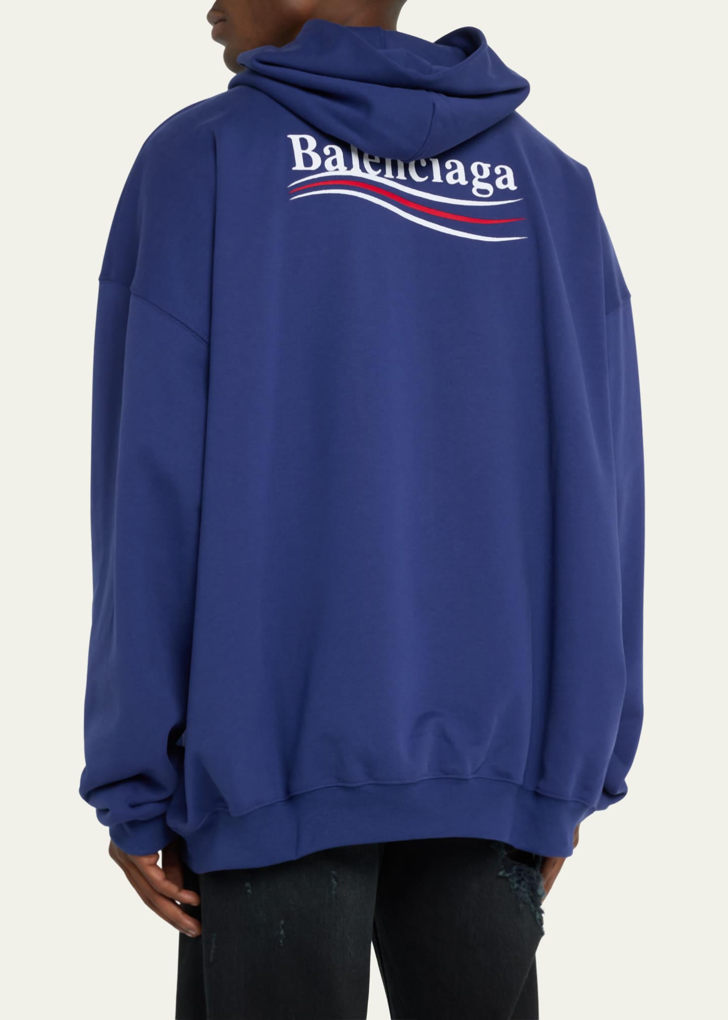 Balenciaga logo cotton terry hoodie discount