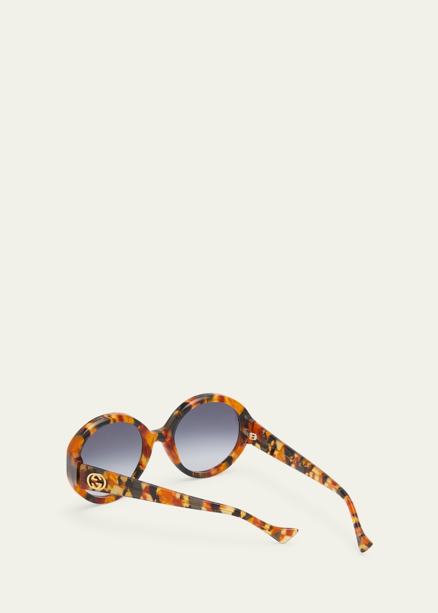 Gucci Havana Round Acetate Sunglasses Bergdorf Goodman