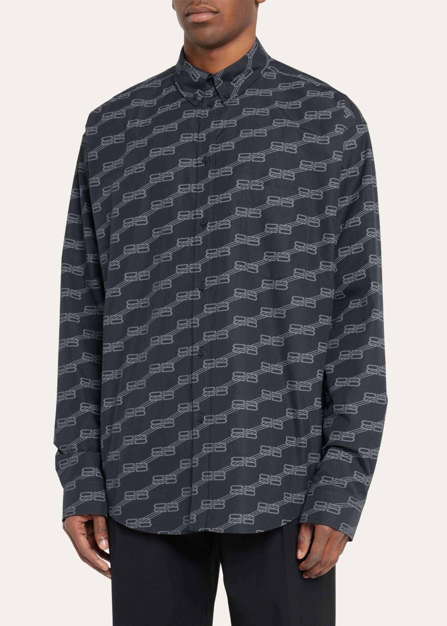 balenciaga monogram shirt