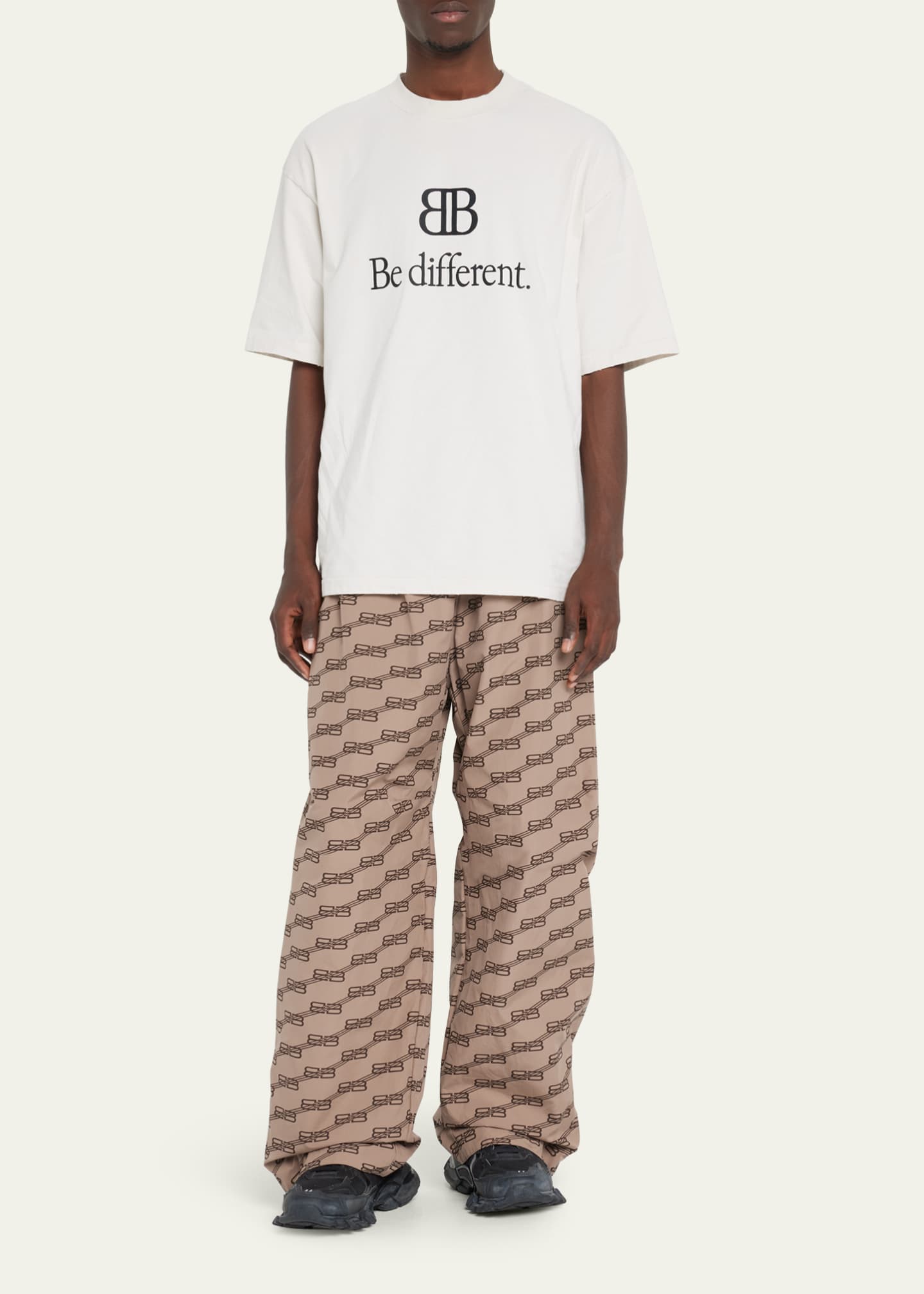 Balenciaga Men's BB Monogram Oversized Track Pants - Bergdorf Goodman
