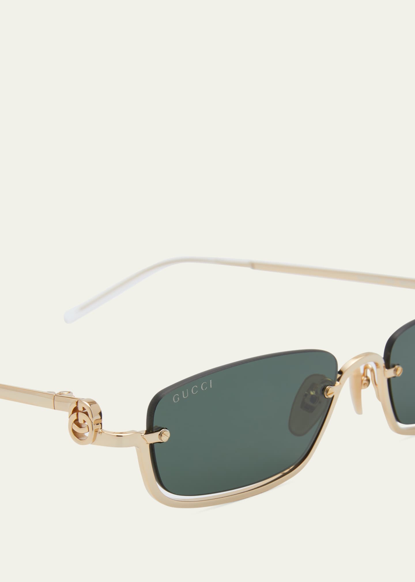gucci half rim eyeglasses