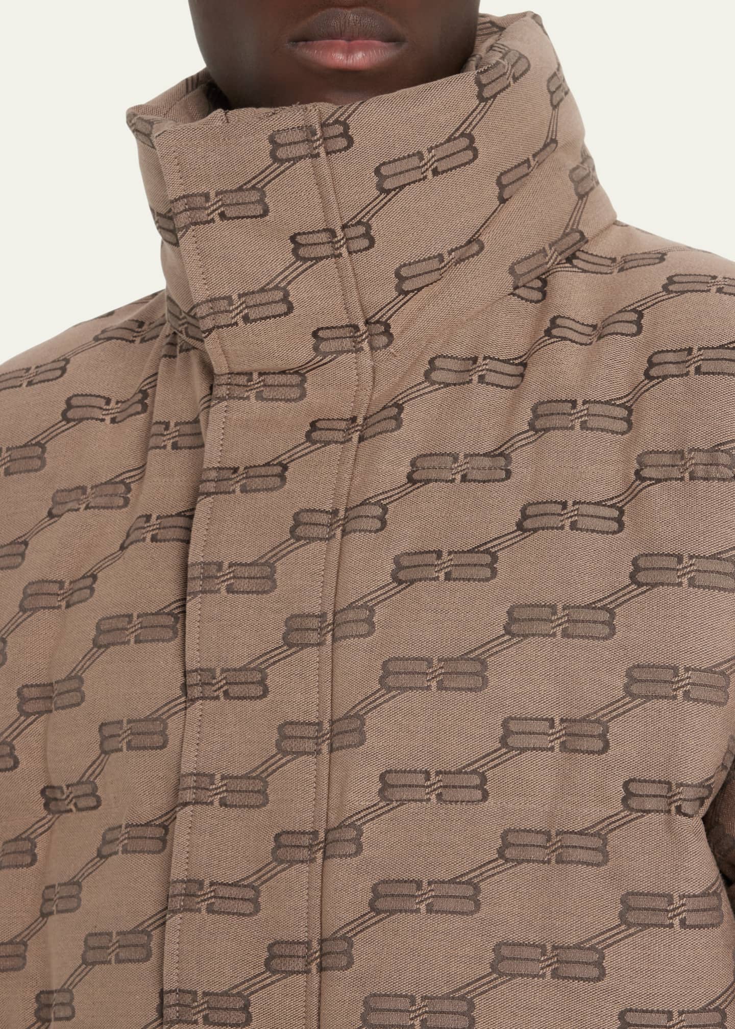 Balenciaga Monogram Puffer Jacket | Beige | FR36 | The Webster