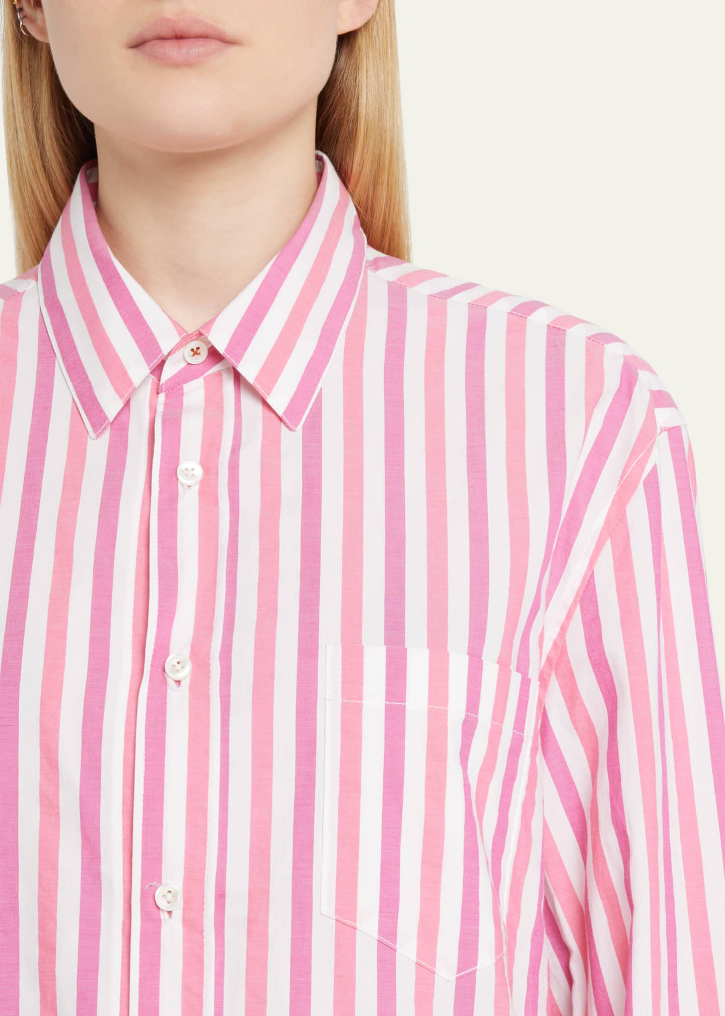 The Salting Striped Classic Button-Front Shirt - Bergdorf Goodman