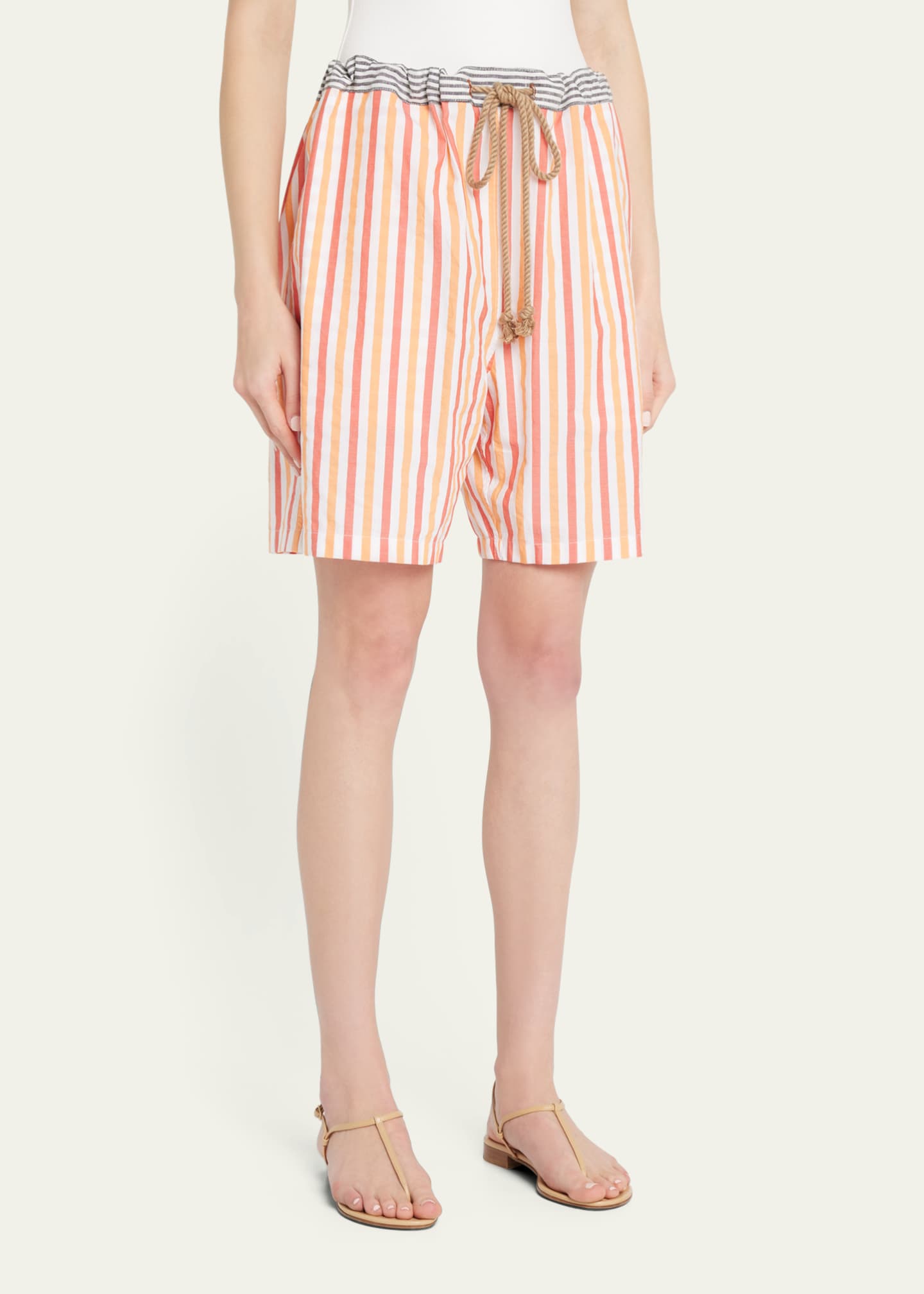 The Salting Striped Bloomers Drawstring Shorts - Bergdorf Goodman
