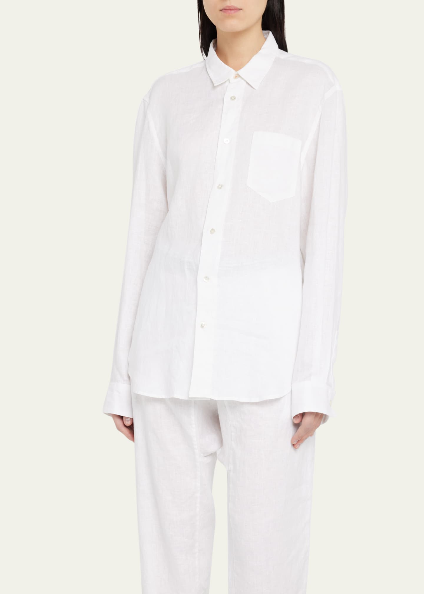 The Salting Classic Linen Button-Front Shirt Image 4 of 5
