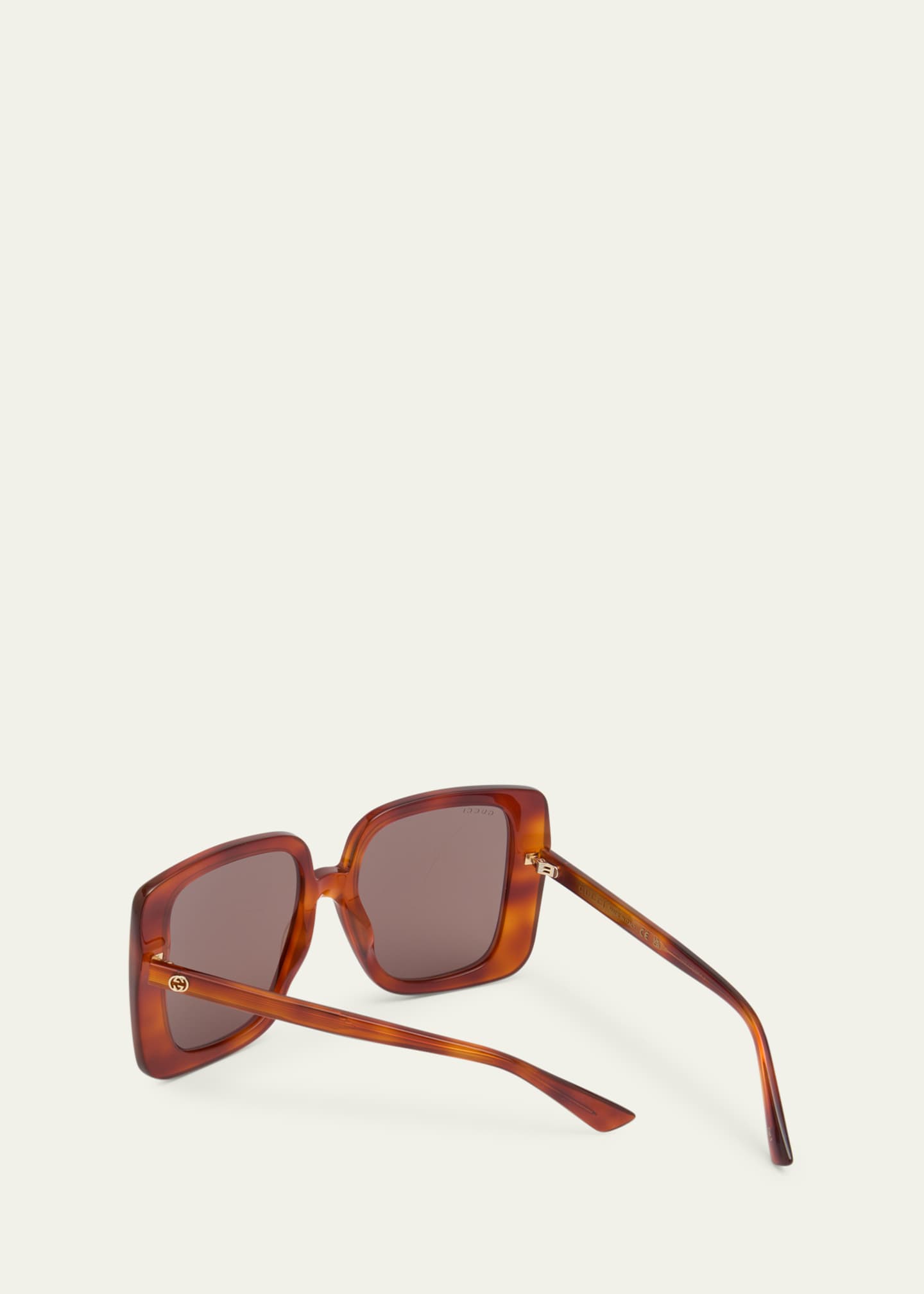 Gucci Oversized Square Havana Acetate Sunglasses - Bergdorf Goodman