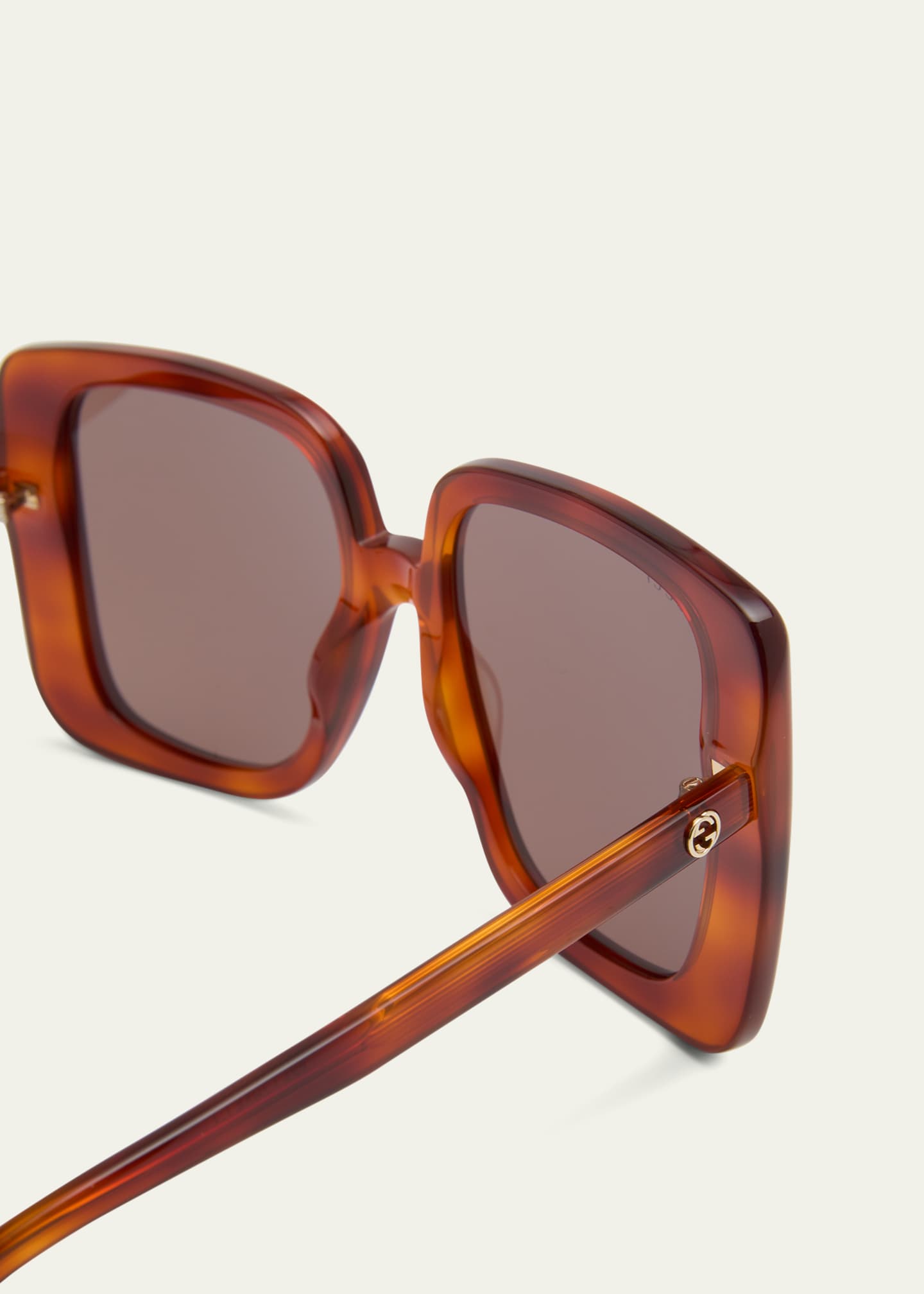 Gucci Oversized Square Havana Acetate Sunglasses - Bergdorf Goodman