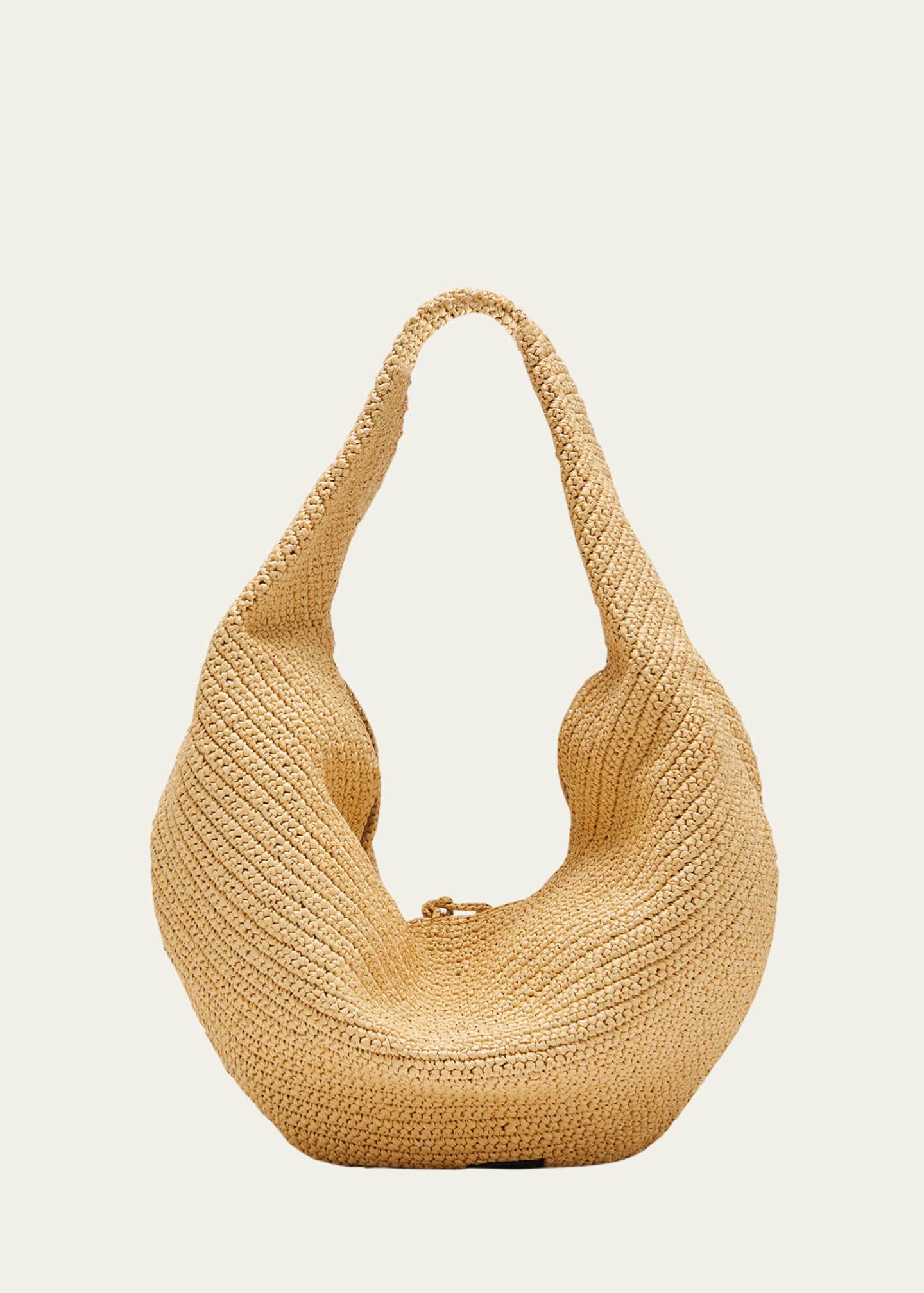 Khaite Olivia Large Raffia Hobo Bag