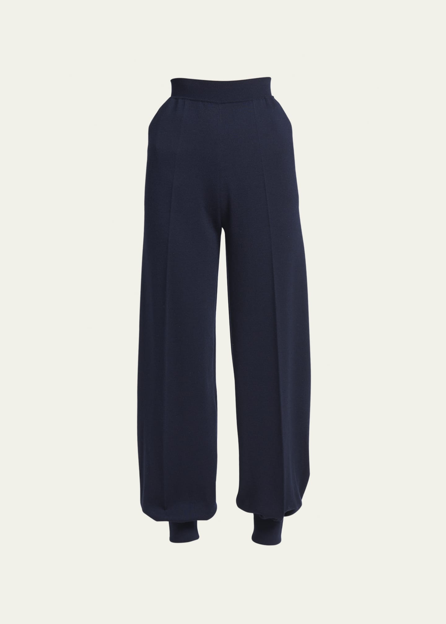 Blue silk joggers on sale