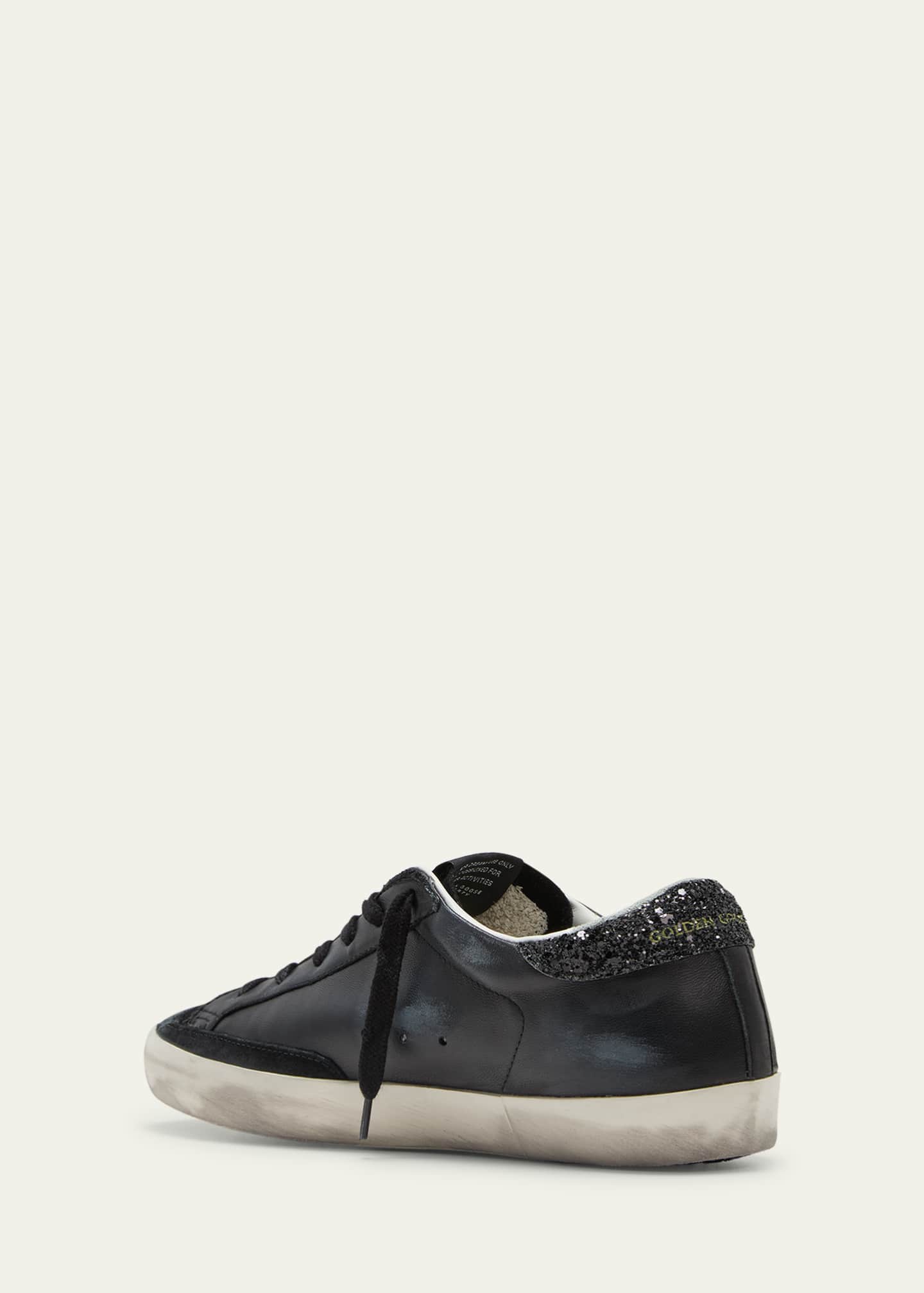 Golden Goose Superstar Leather Glitter Low-Top Sneakers Image 4 of 5
