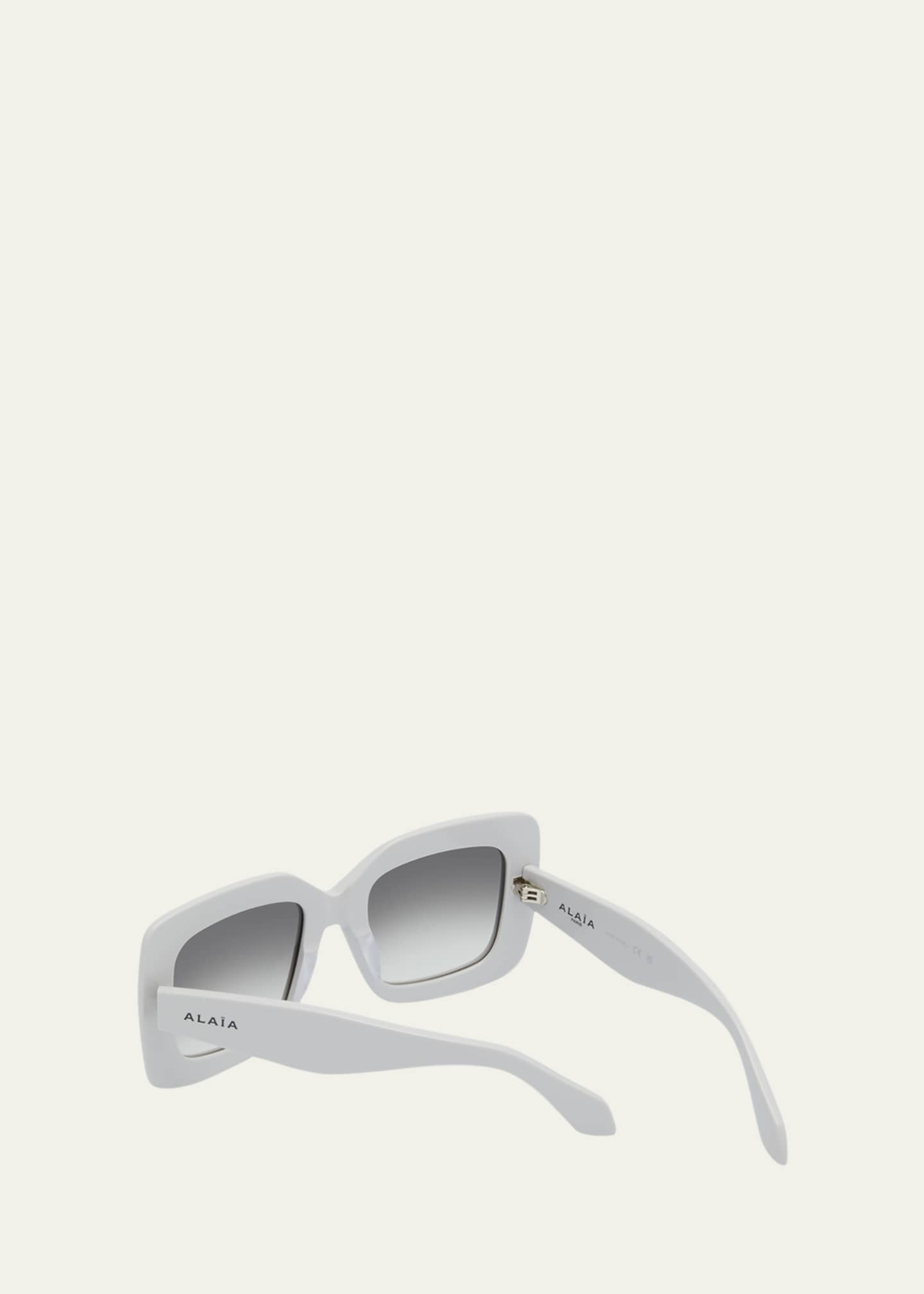ALAIA Embellished Rectangle Acetate Sunglasses Image 3 of 5