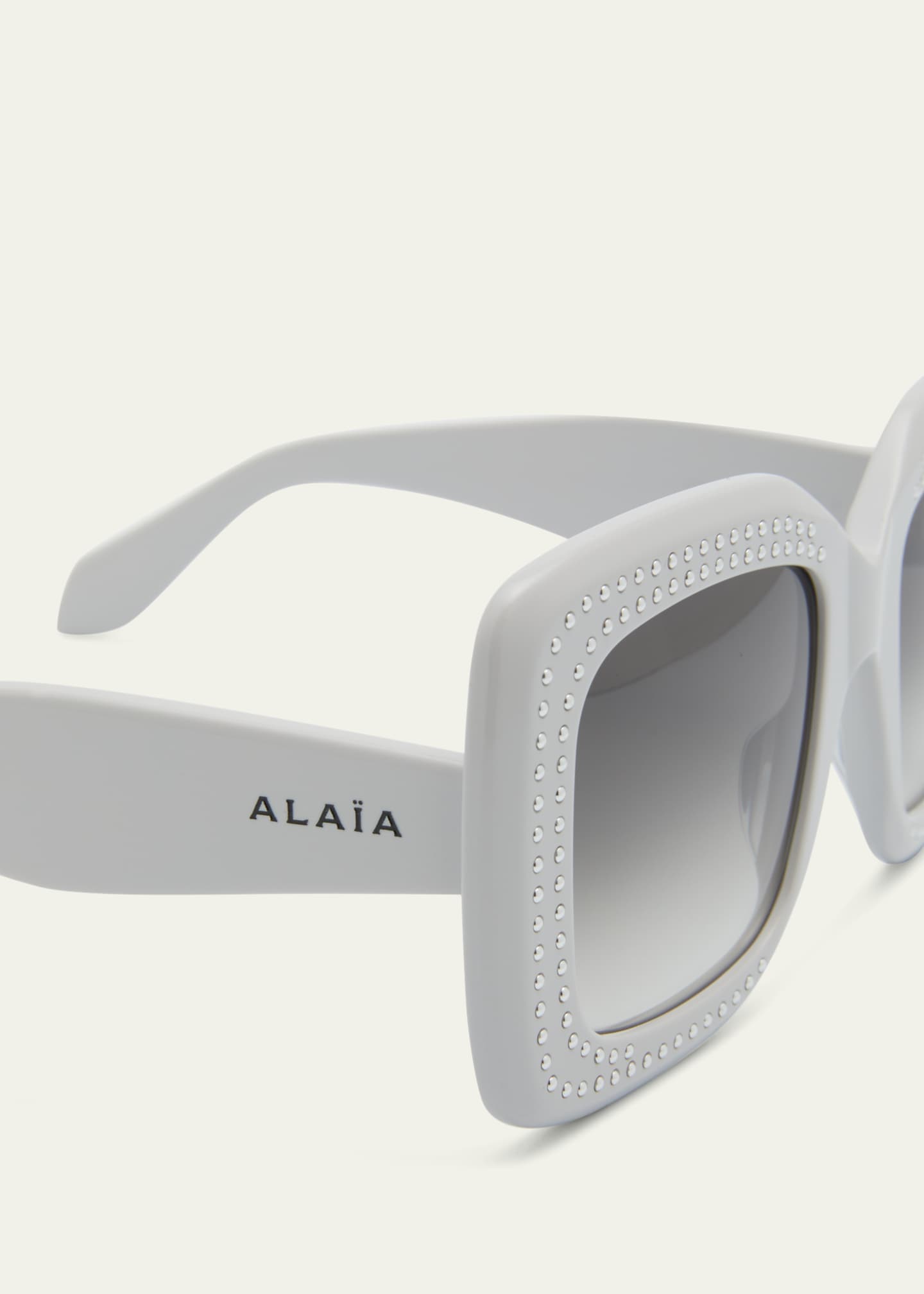 ALAIA Embellished Rectangle Acetate Sunglasses Image 4 of 5