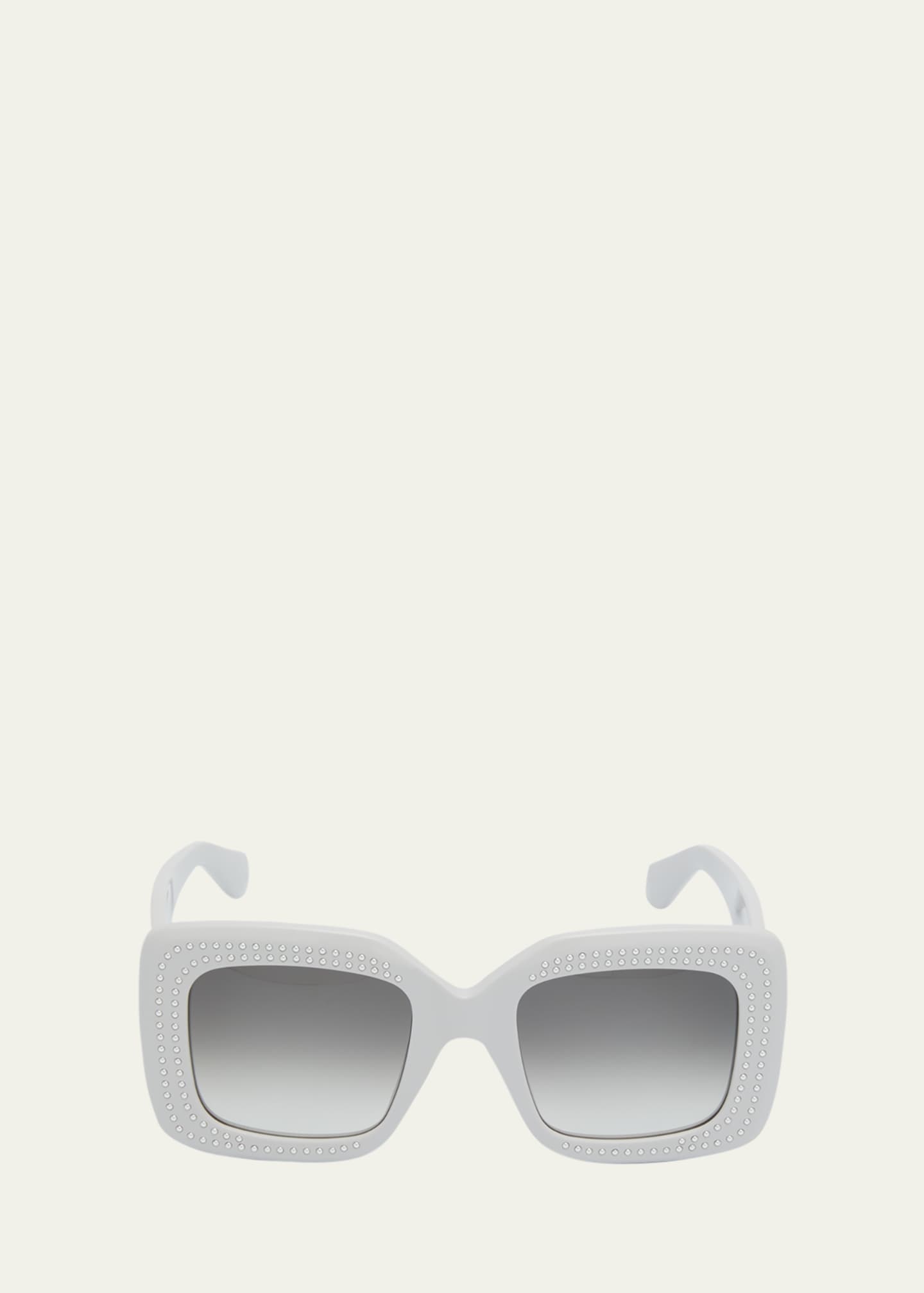 ALAIA Embellished Rectangle Acetate Sunglasses Image 1 of 5