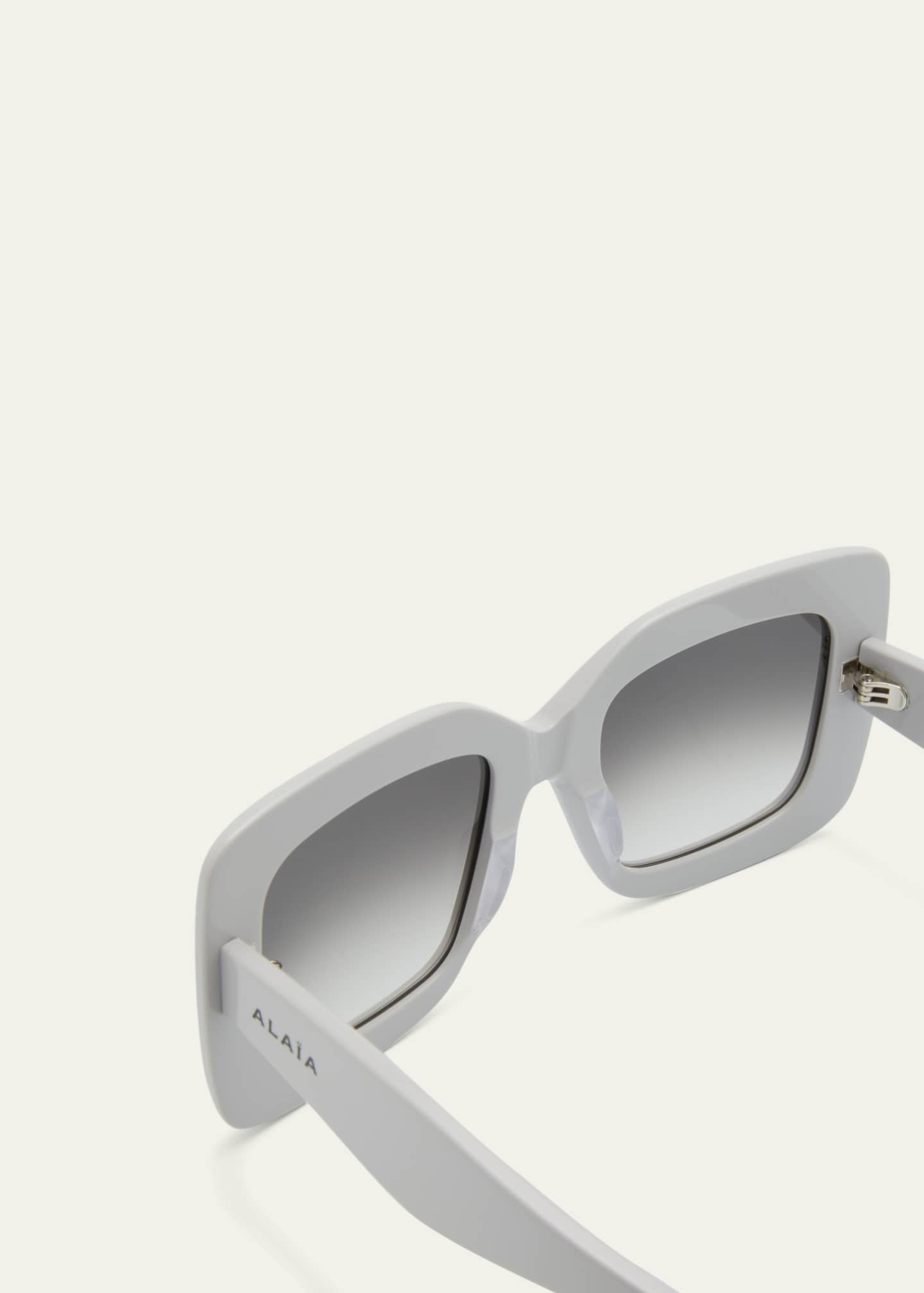 ALAIA Embellished Rectangle Acetate Sunglasses Image 5 of 5