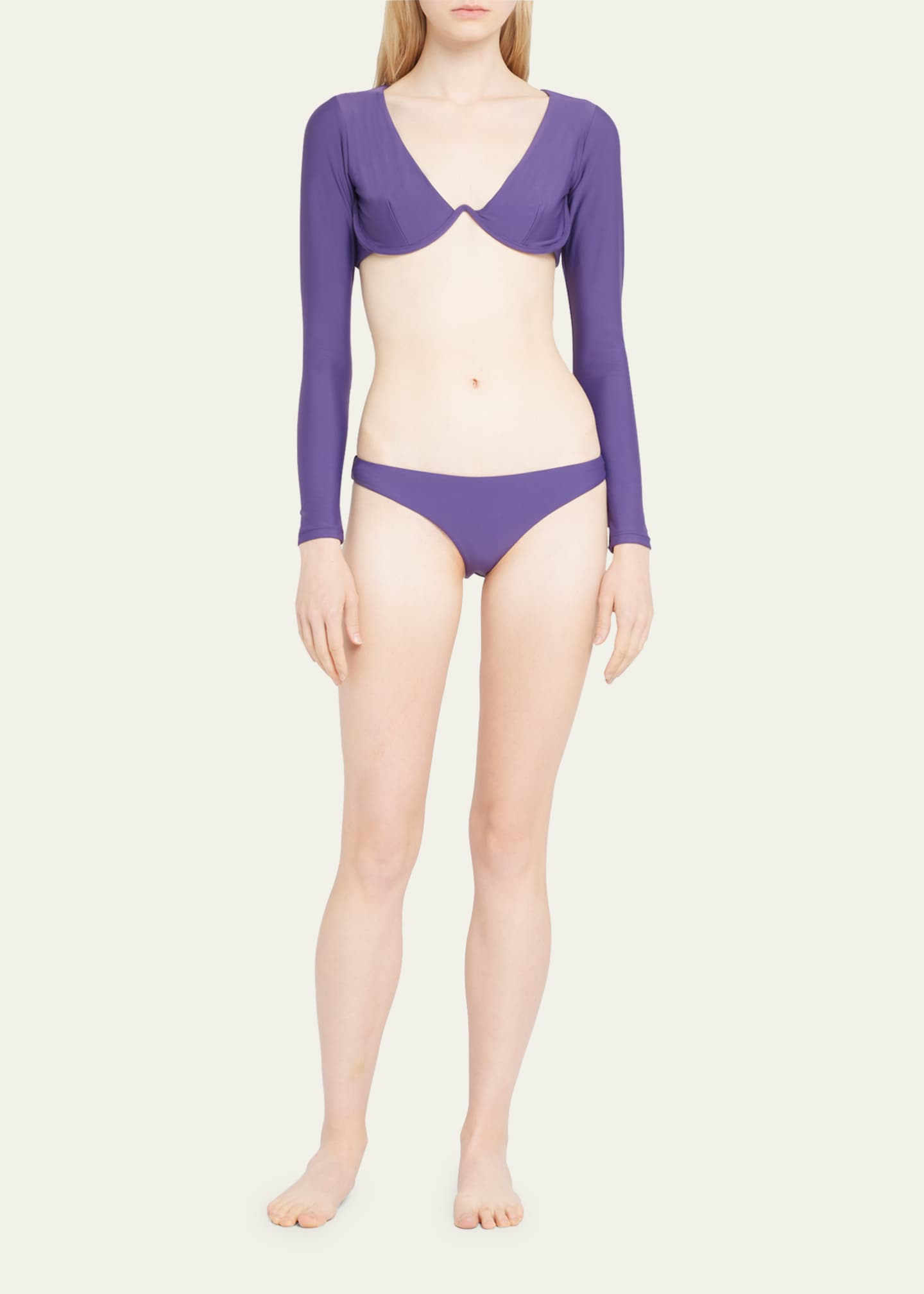 Jade Swim Eden Long-Sleeve Underwire Bikini Top Image 2 of 4